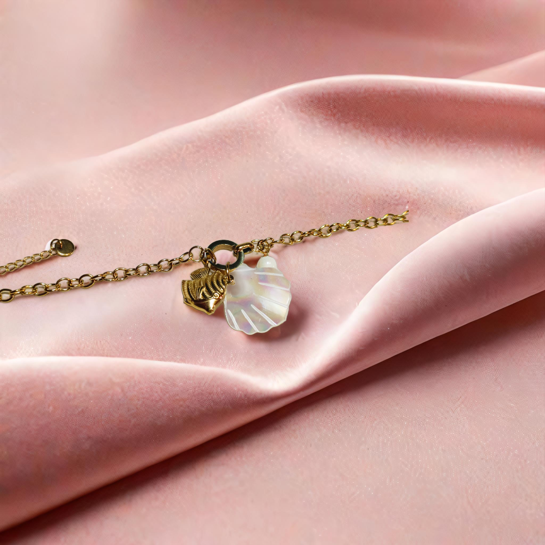 Gold Shell Pendant Necklace