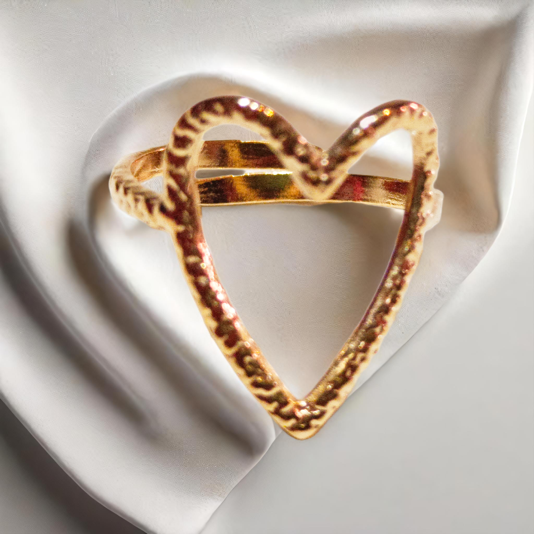 Gold Heart-Shaped Ring