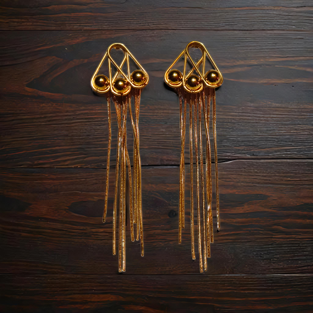 Elegant Gold Dangle Earrings