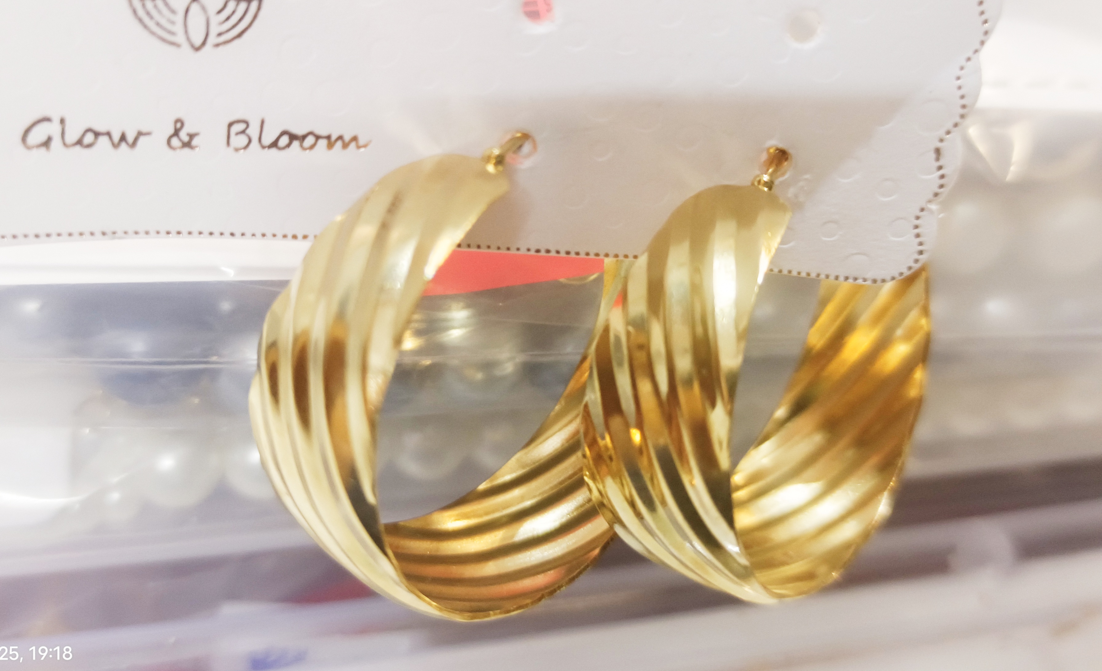 Gold Twisted Hoop Earrings