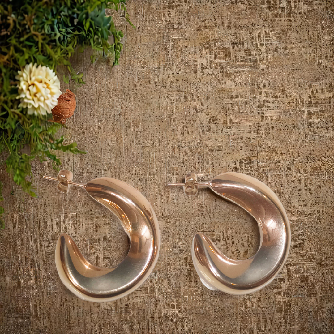 Crescent Hoop Earrings