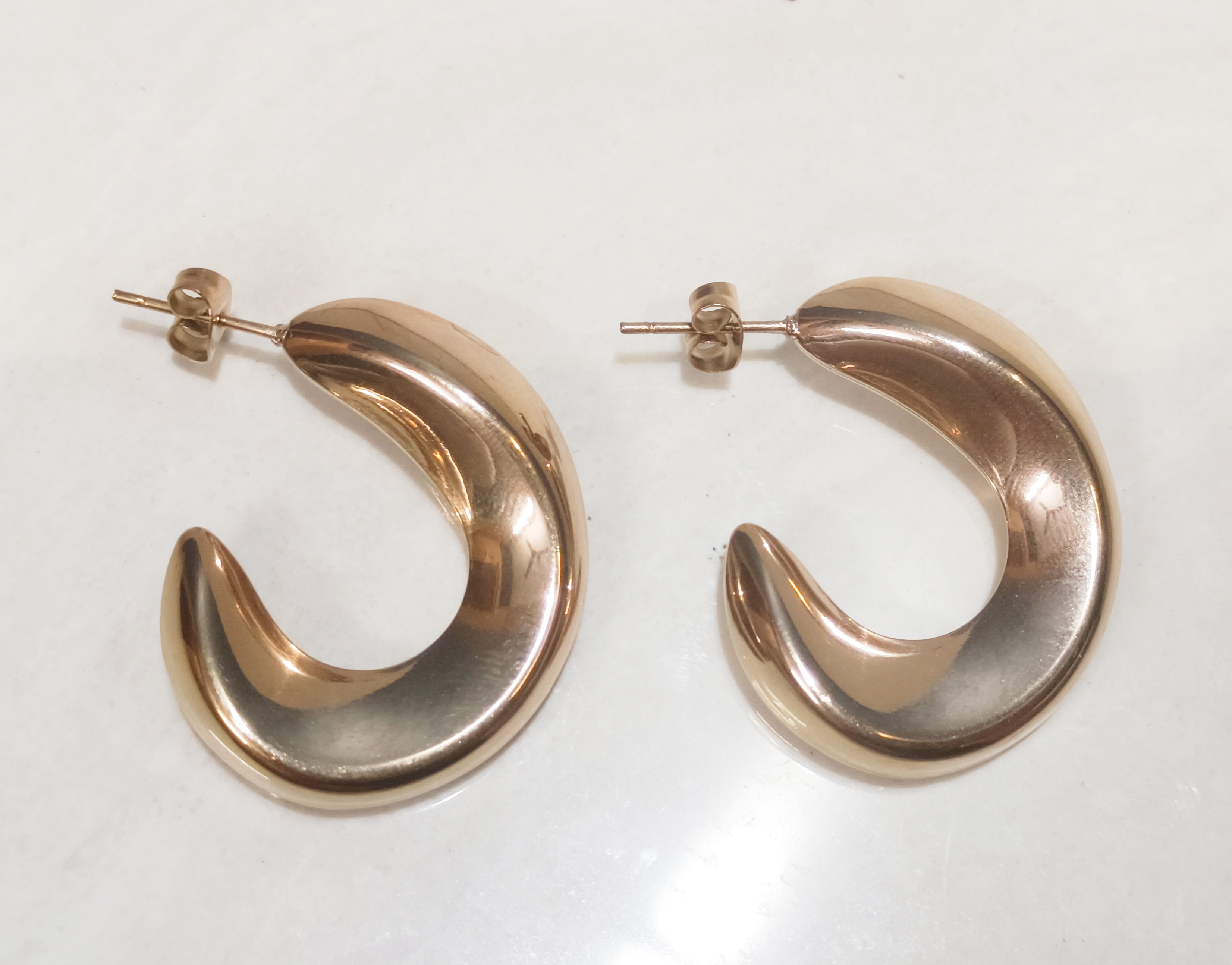 Crescent Hoop Earrings