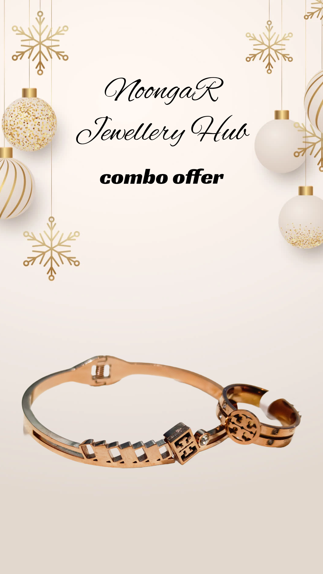 Elegant Bracelet and Ring Combo