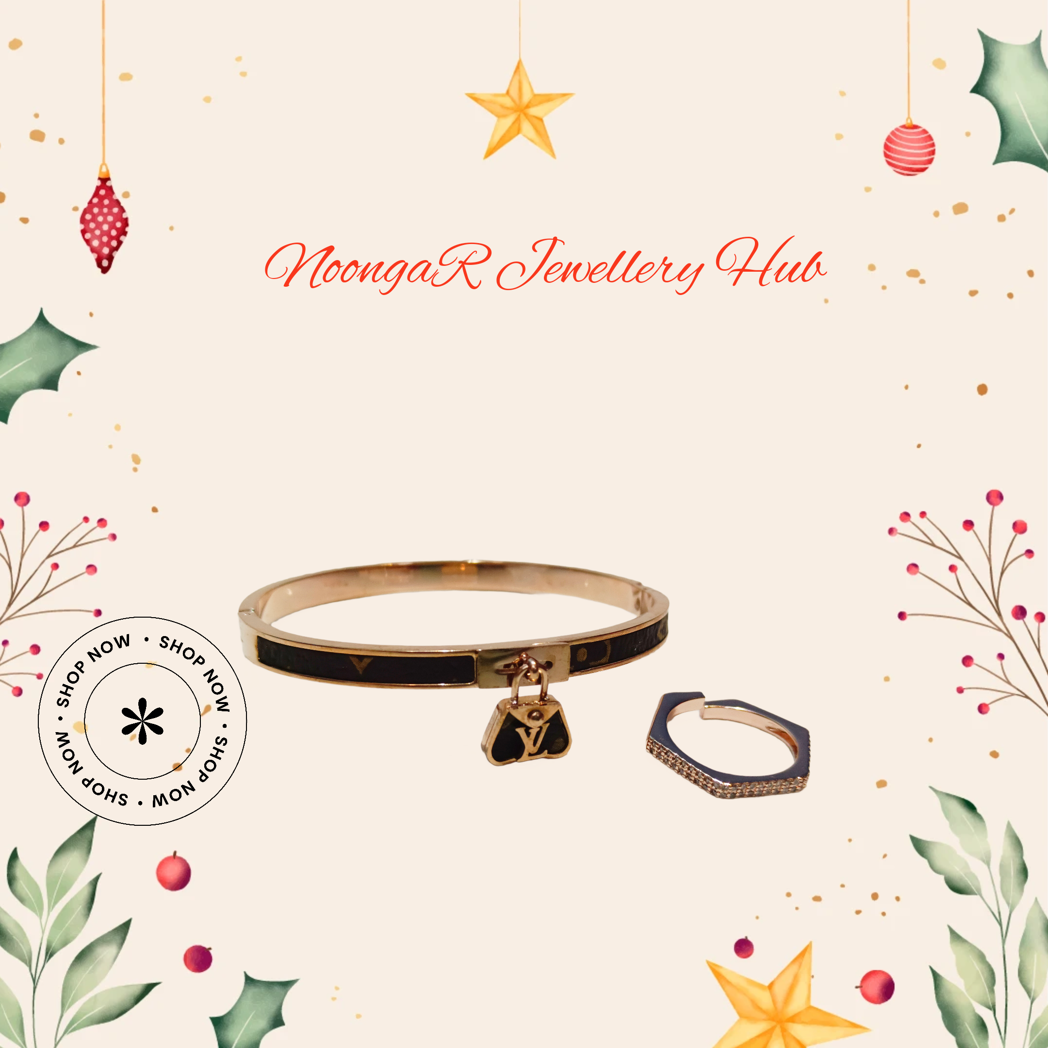 Elegant Bracelet and Ring Set