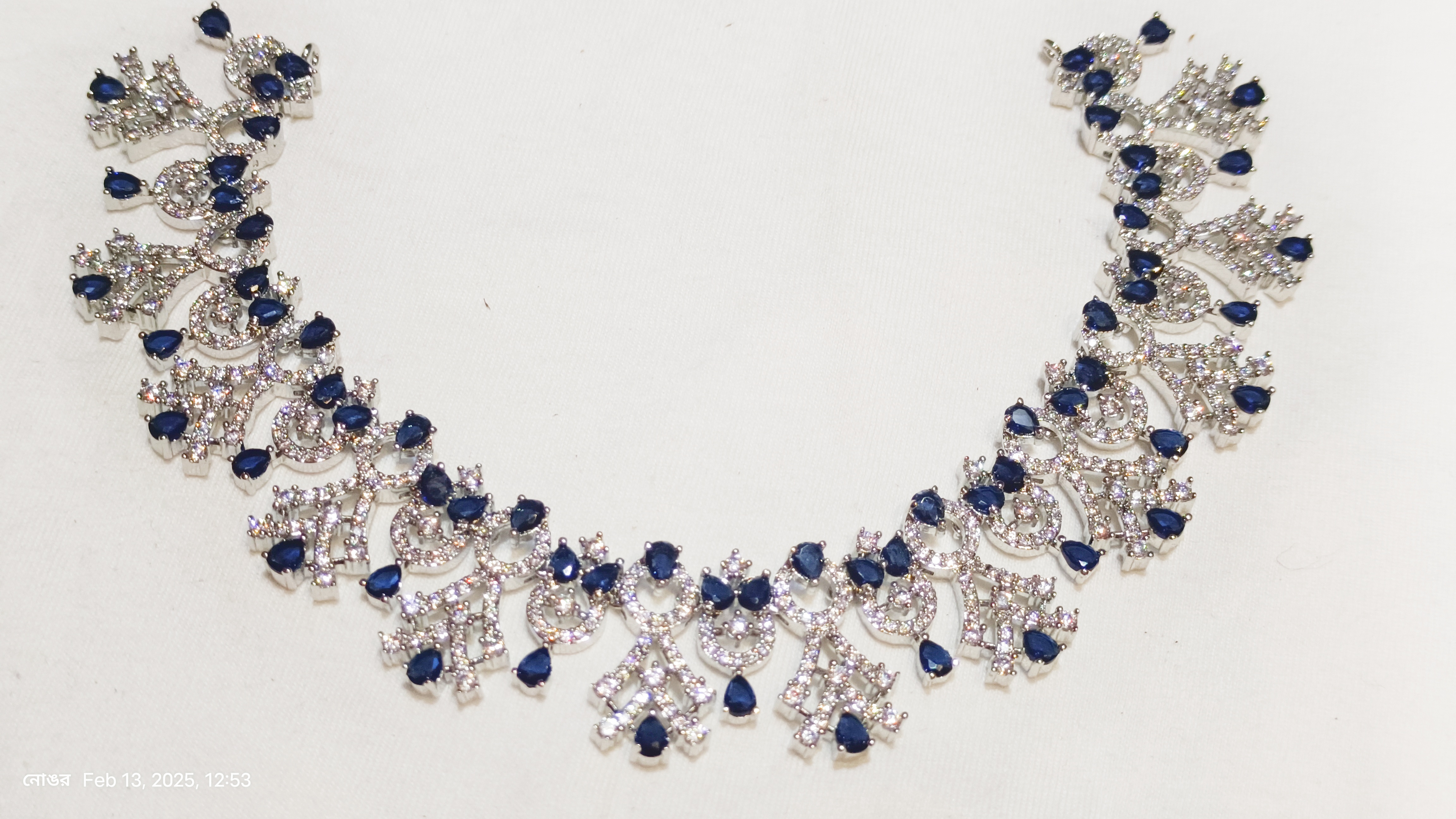 Blue and Silver Necklace Set
