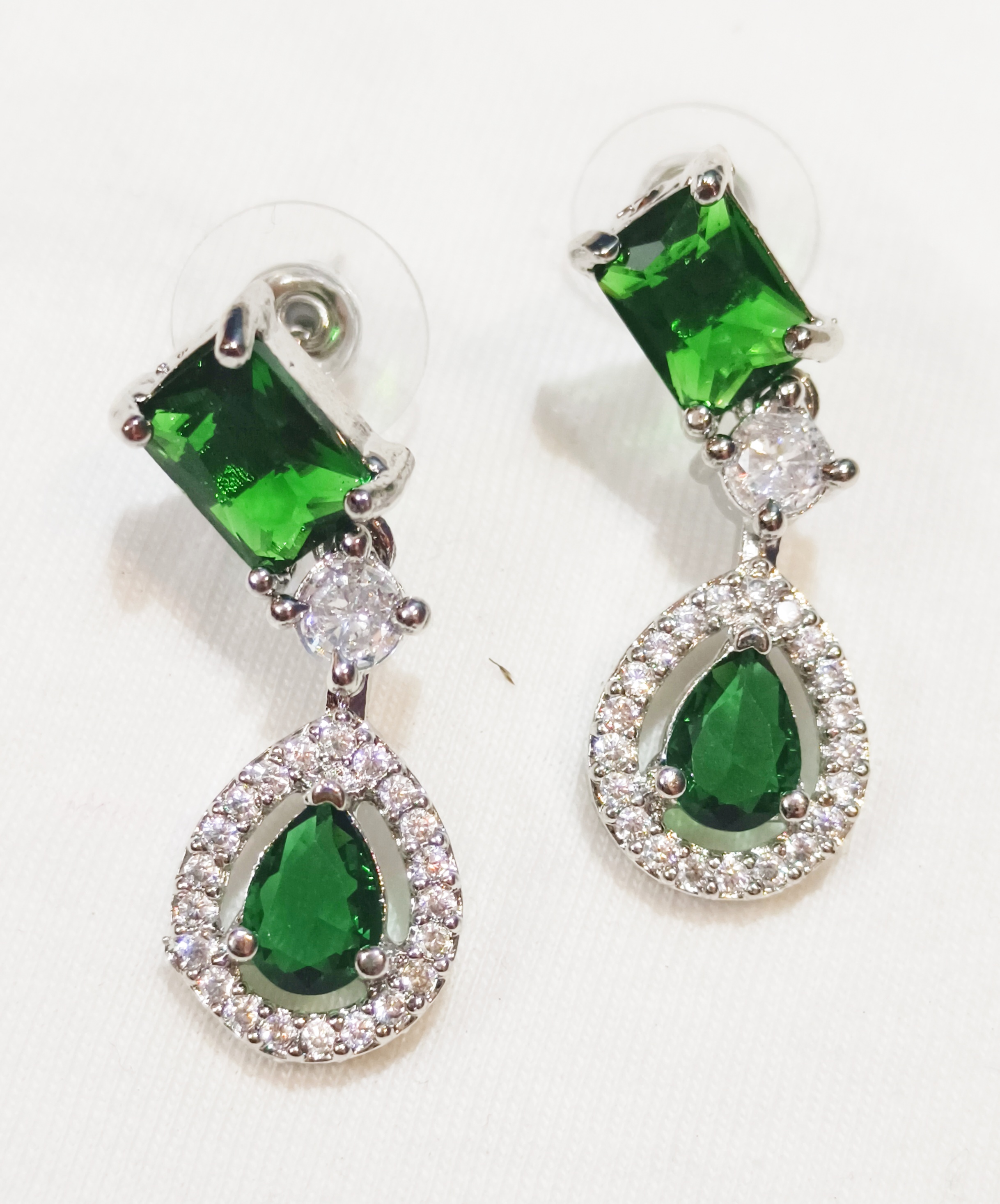 Emerald and Diamond Earrings