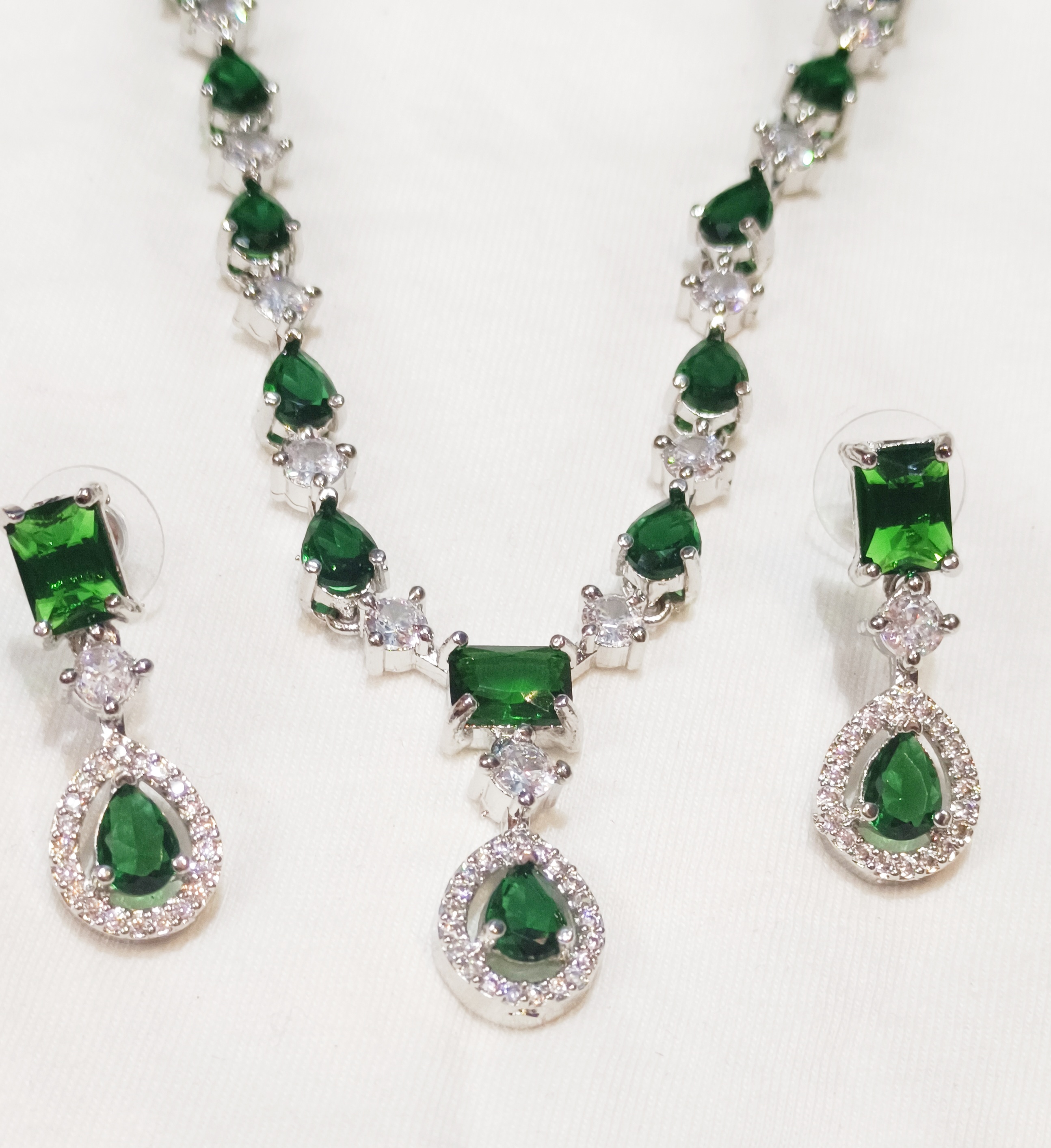 Emerald and Diamond Earrings