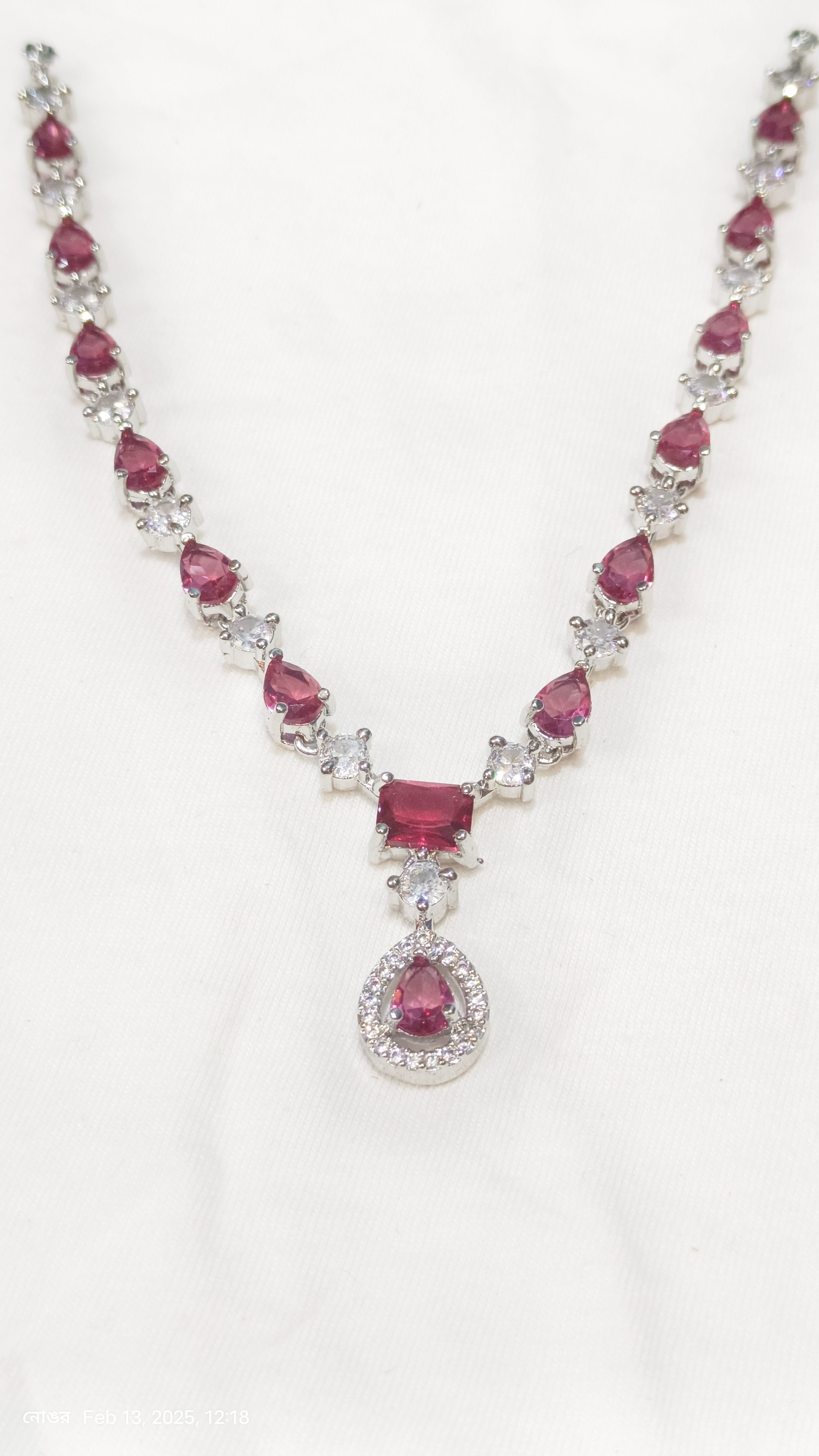 Elegant Ruby and Diamond Necklace