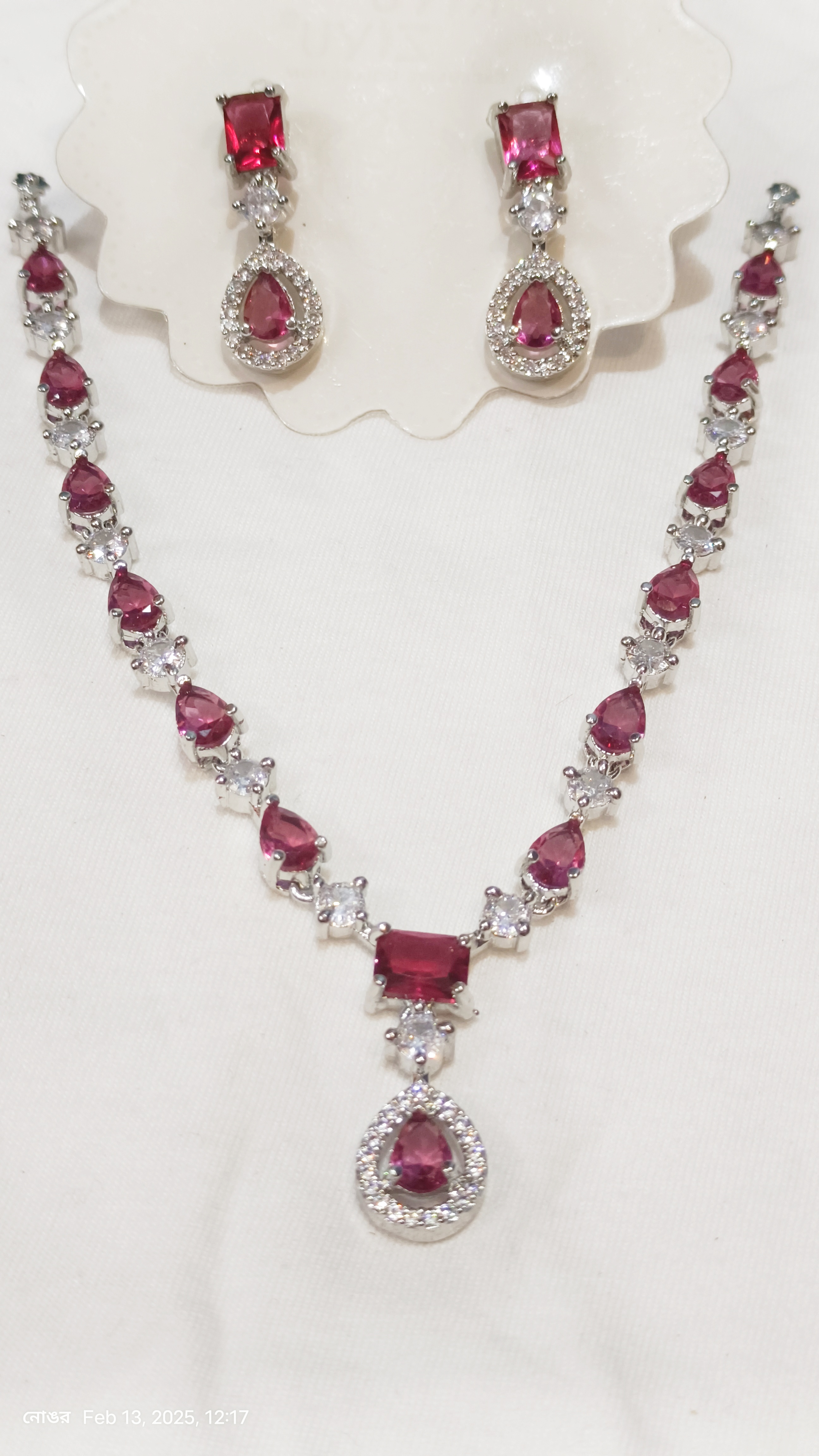 Elegant Ruby and Diamond Necklace