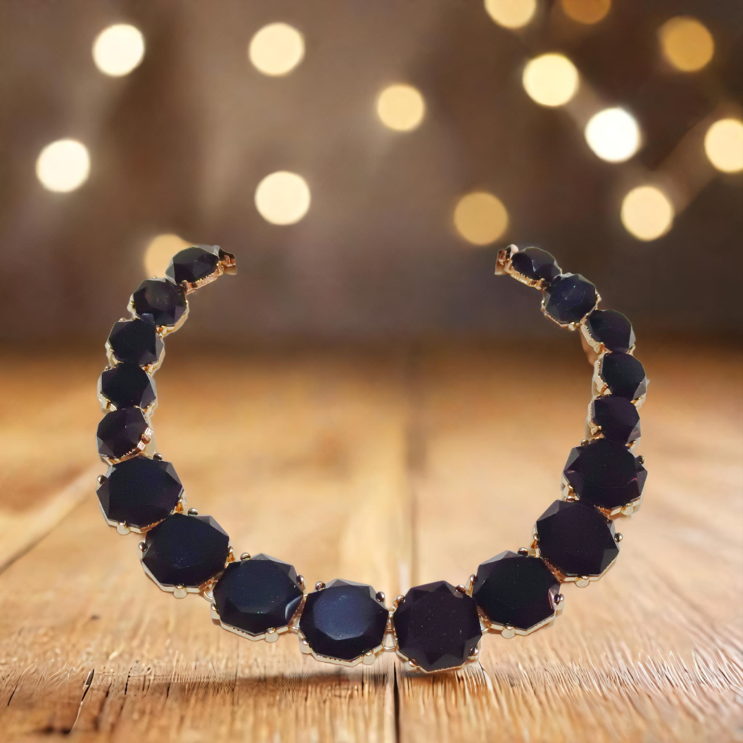 Elegant Black Stone Necklace