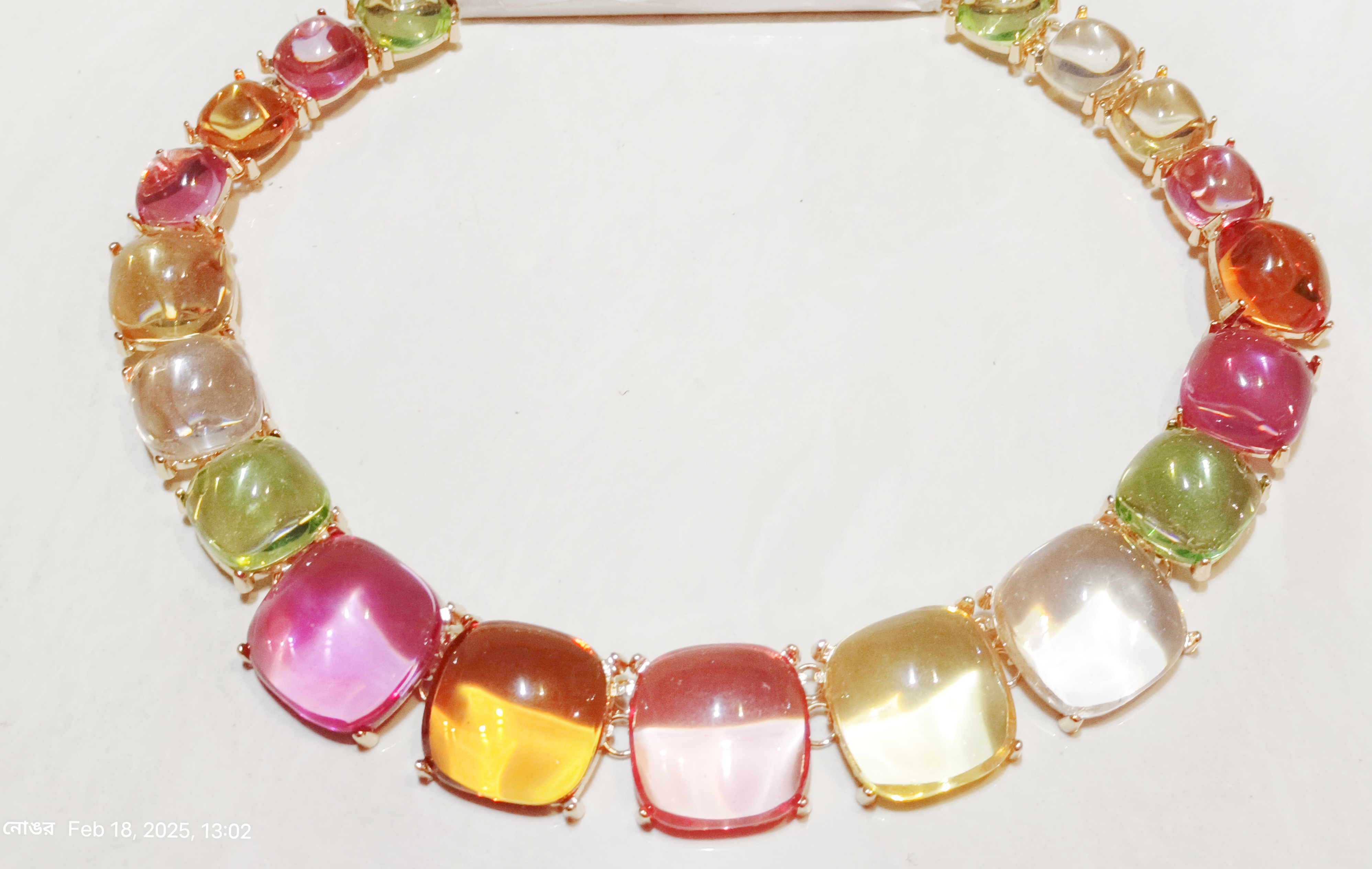 Colorful Gemstone Necklace and Earring Set