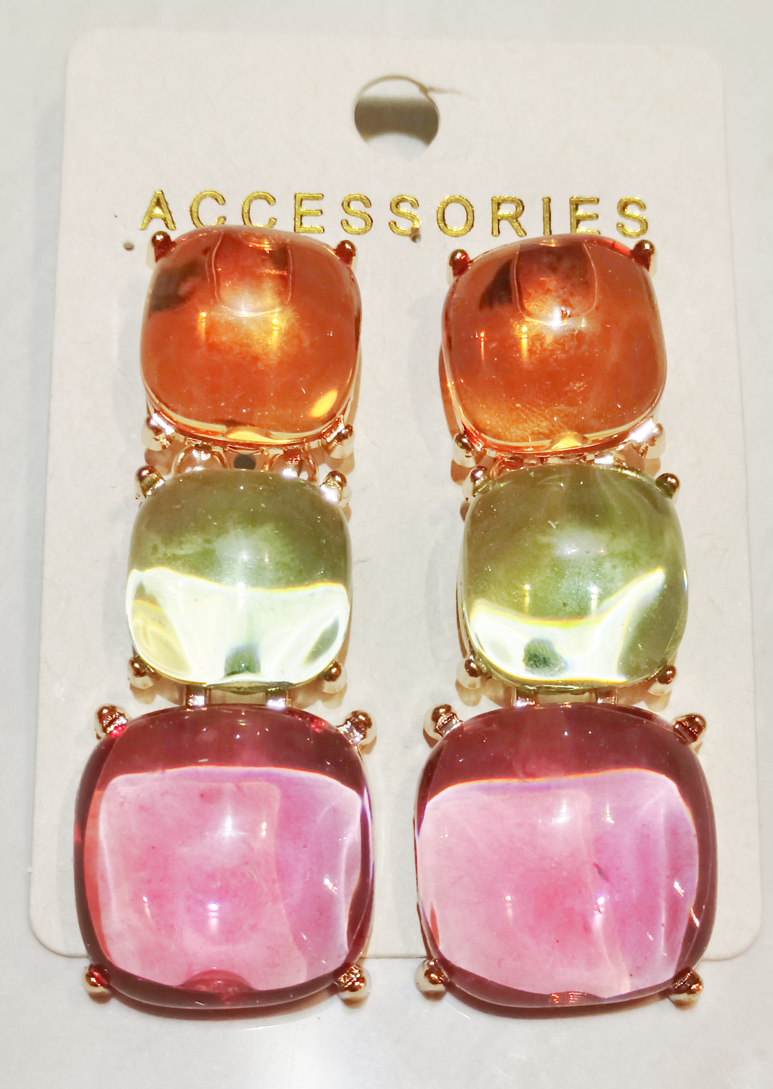 Colorful Gemstone Necklace and Earring Set