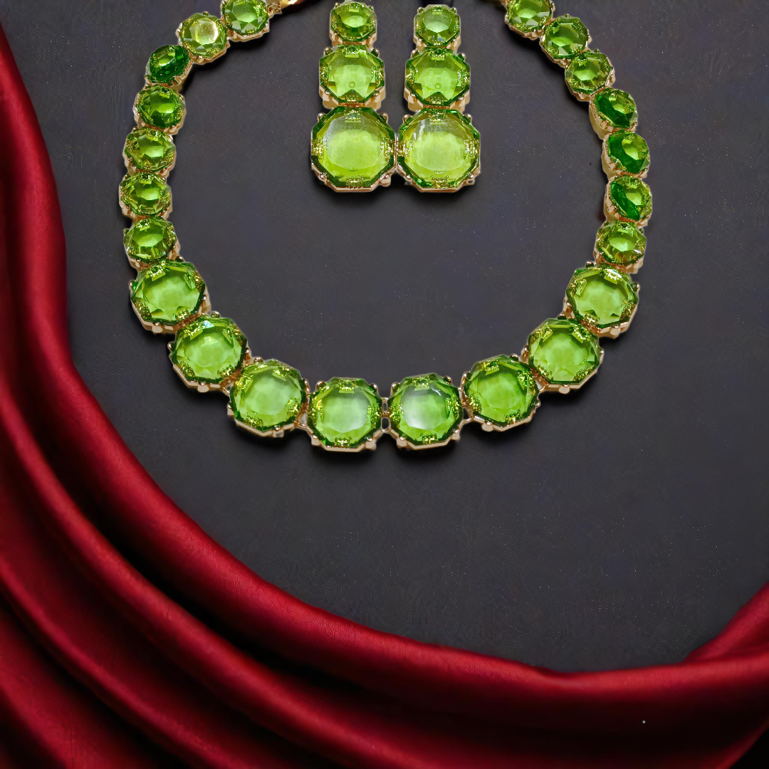 Green Gemstone Jewelry Set