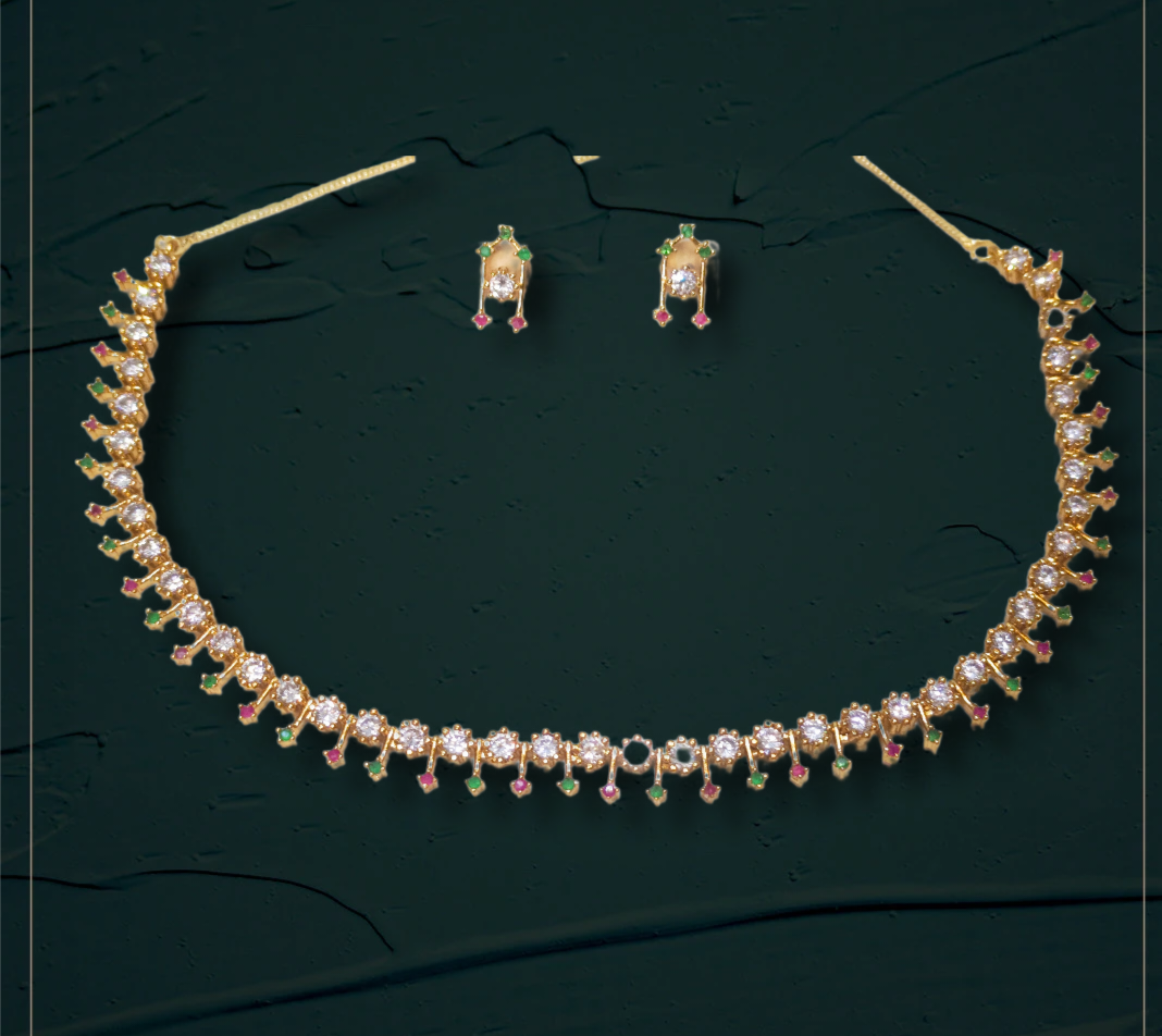 Gold and Diamond Necklace Set