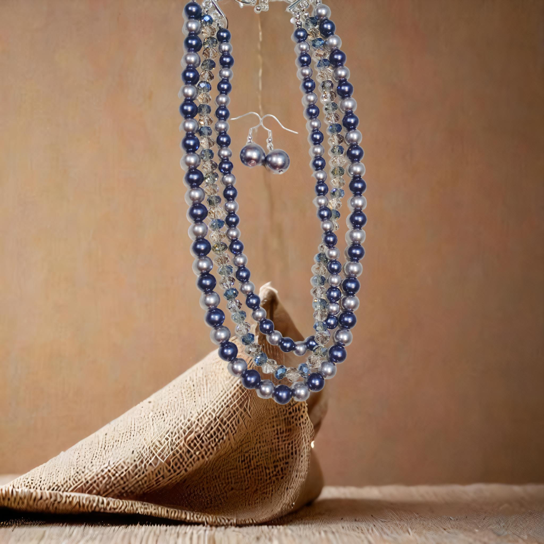 Elegant Pearl Necklace Set