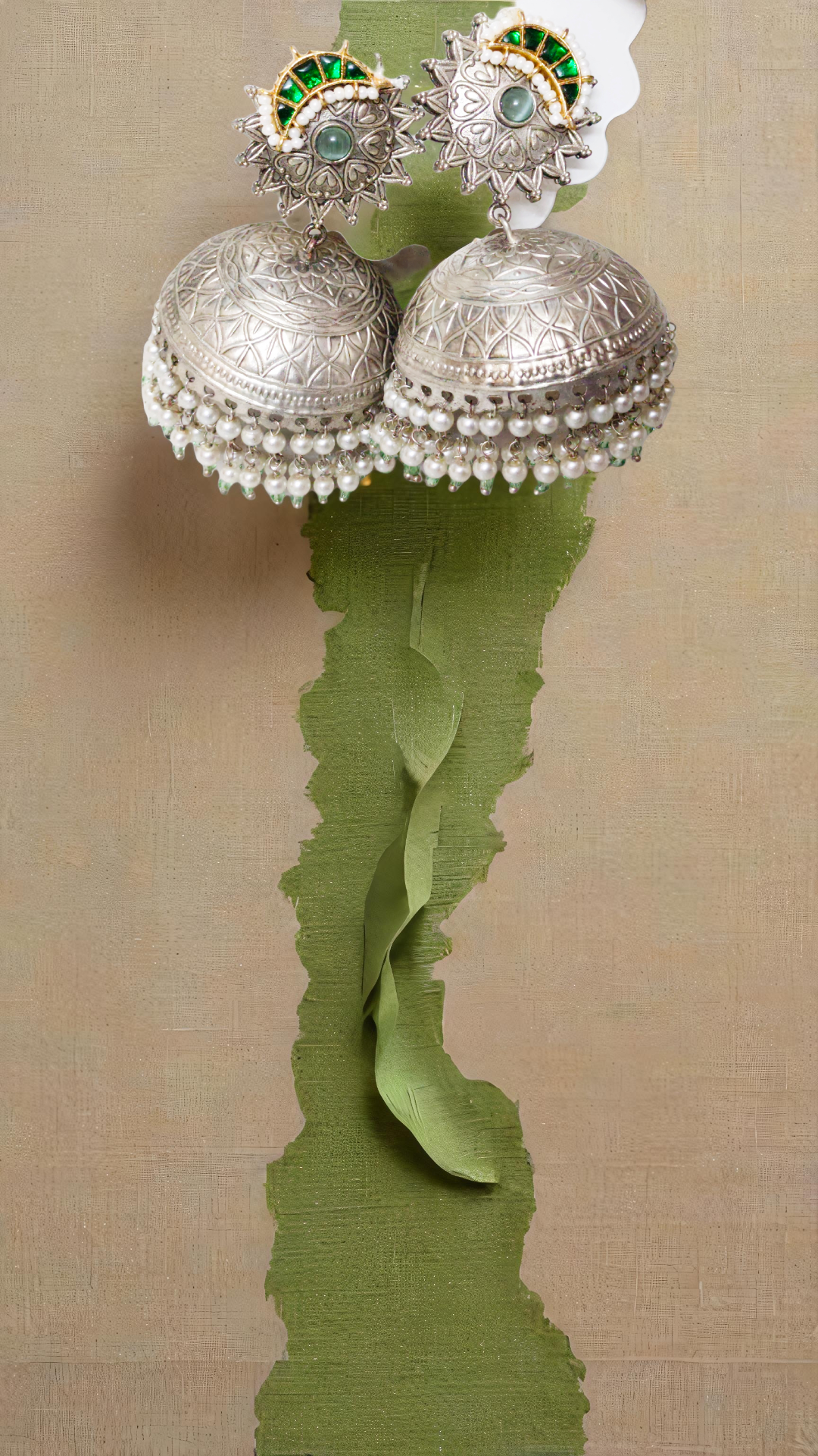 Silver Jhumka Earrings