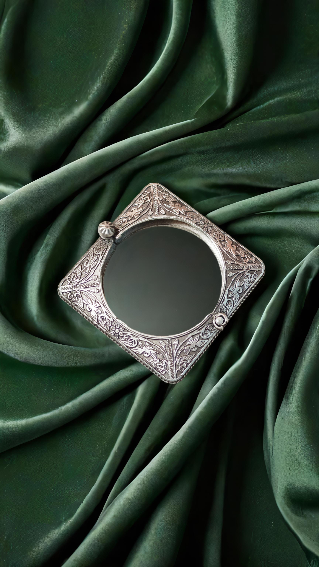 Ornate Silver Mirror