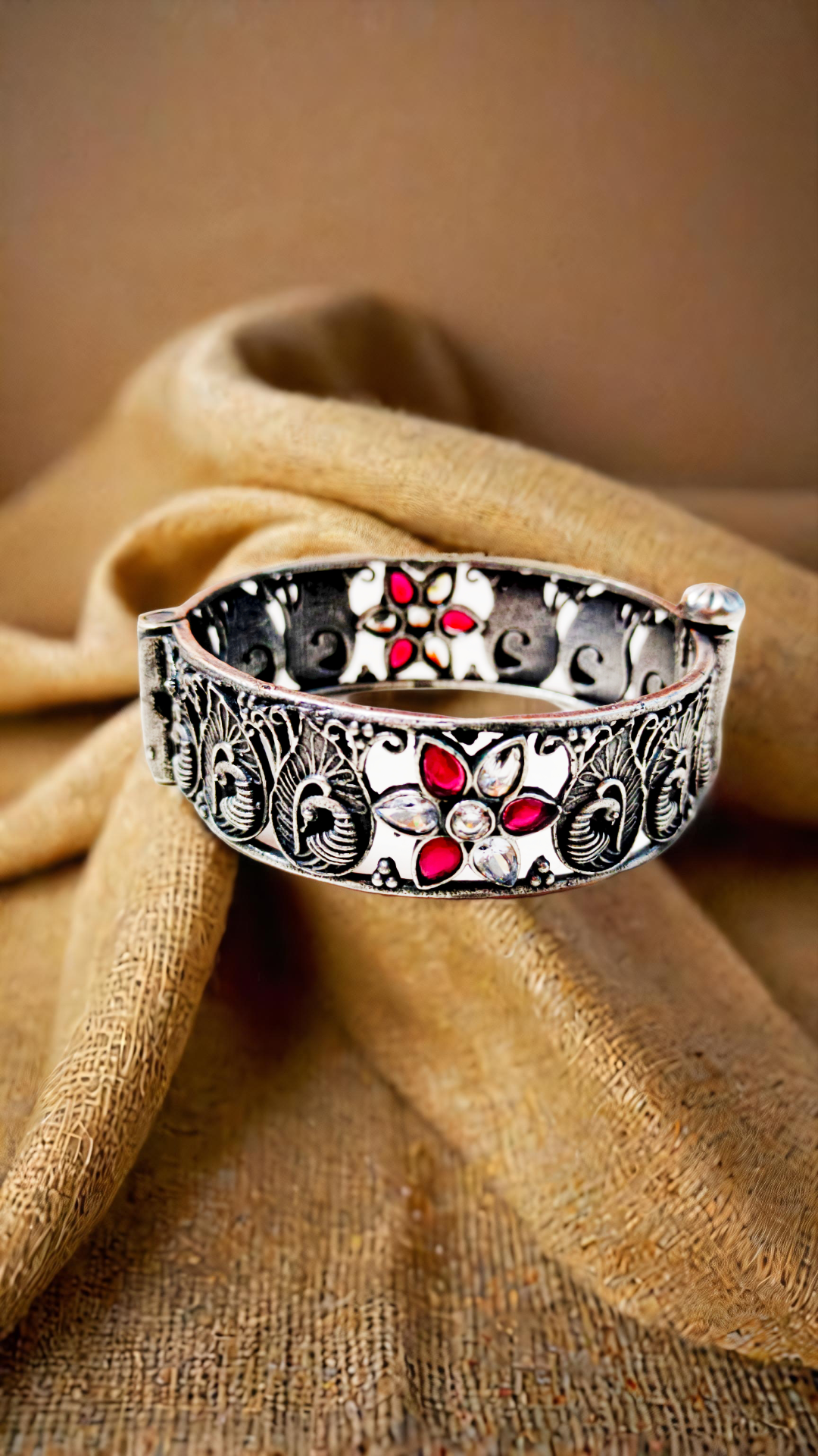 Silver Floral Bracelet