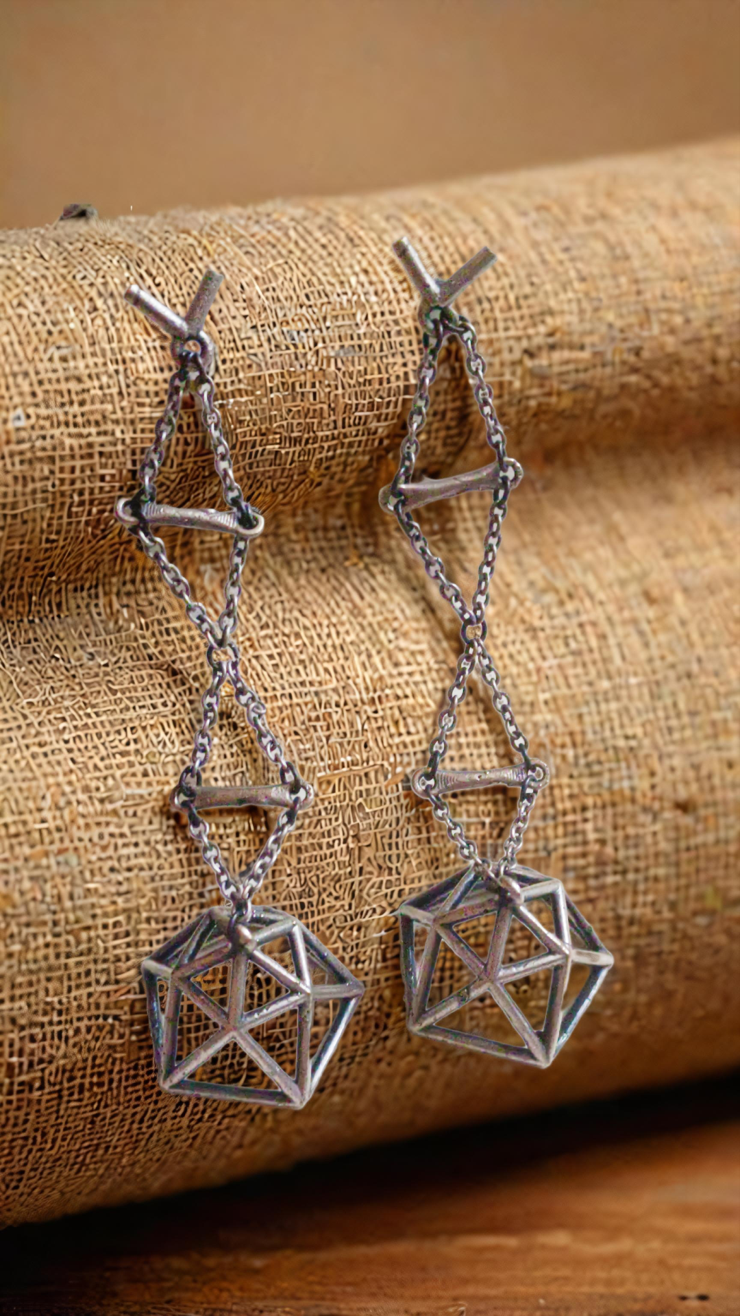 Geometric Silver Earrings