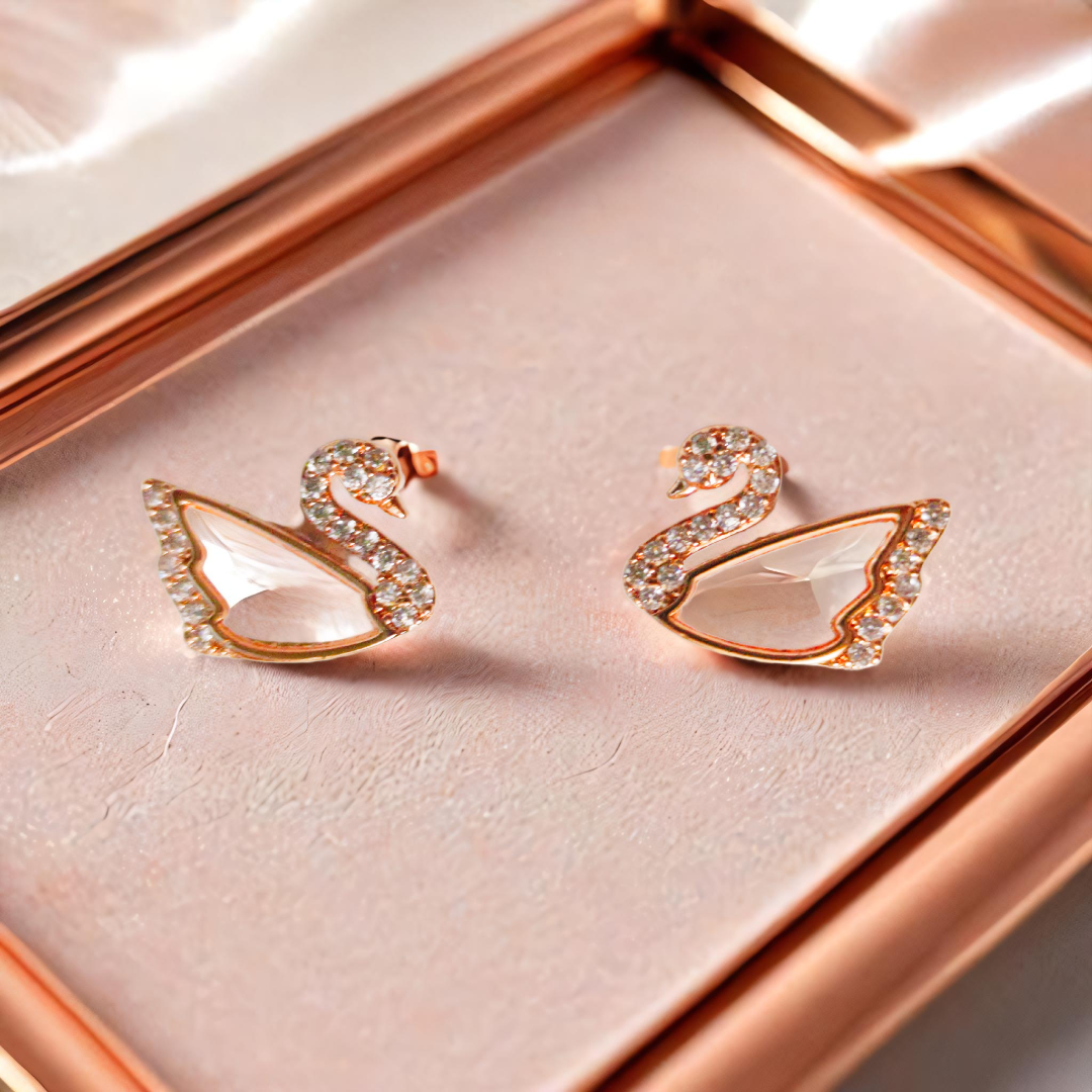 Swan-Shaped Earrings