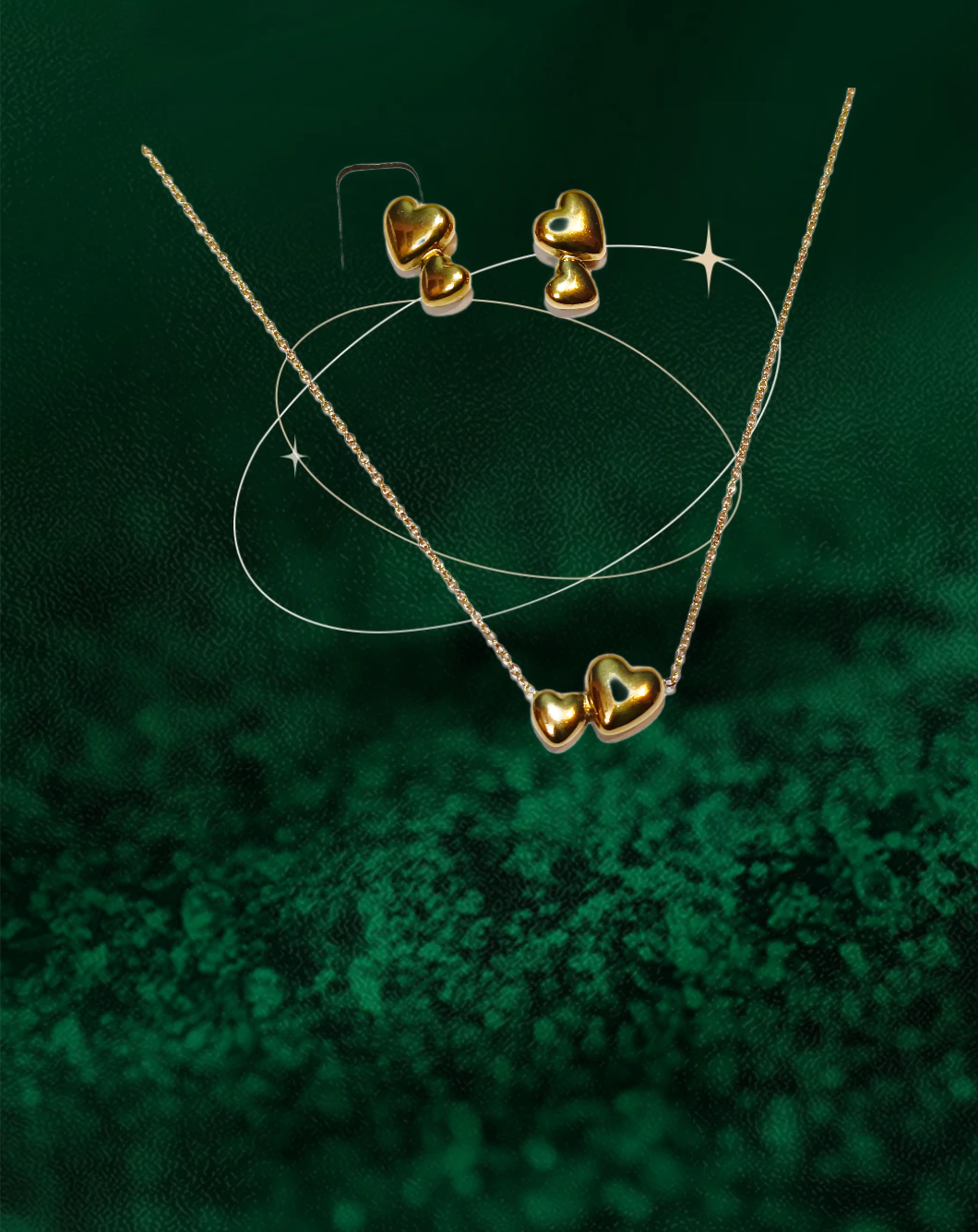 Heart-Shaped Jewelry Set