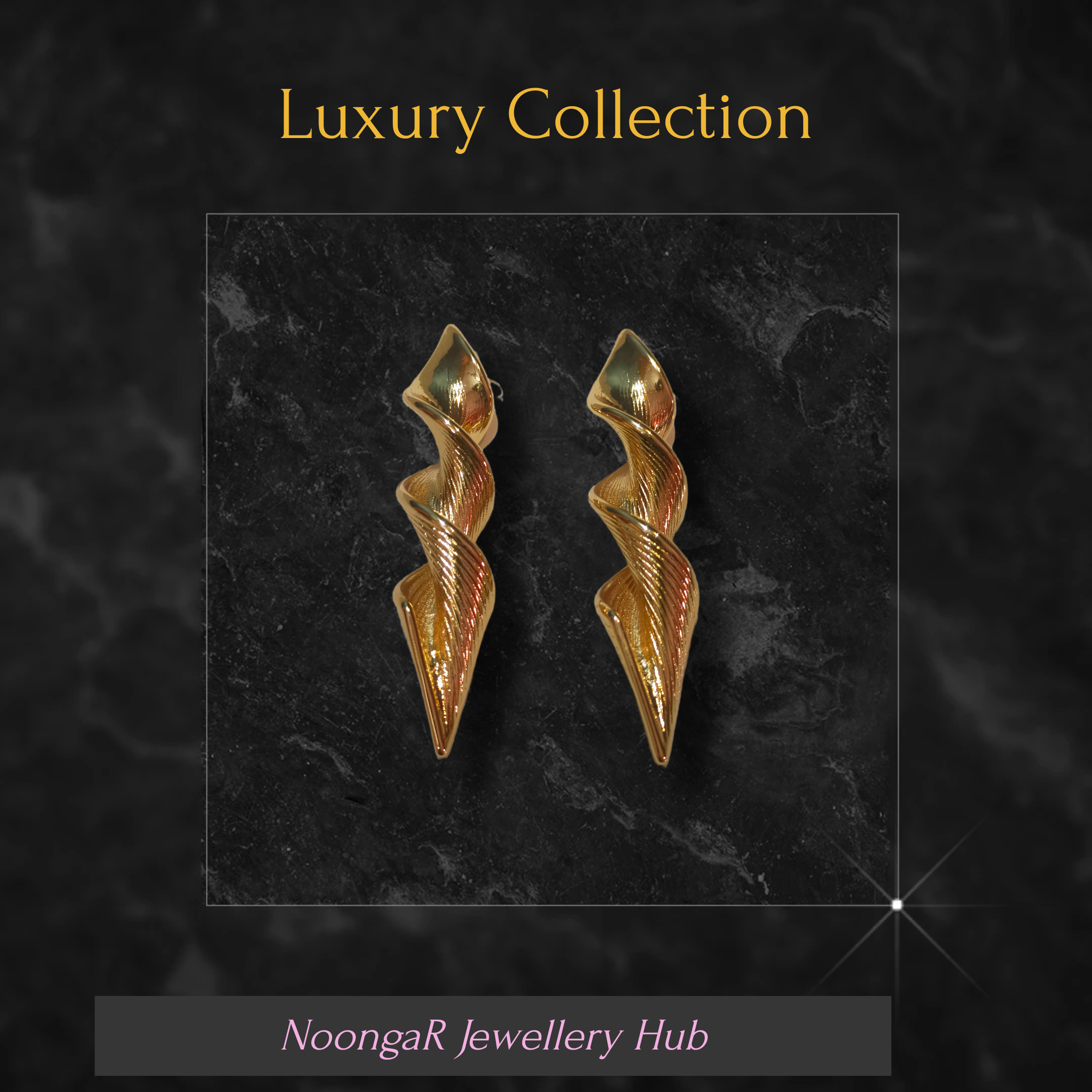 Gold Twisted Earrings