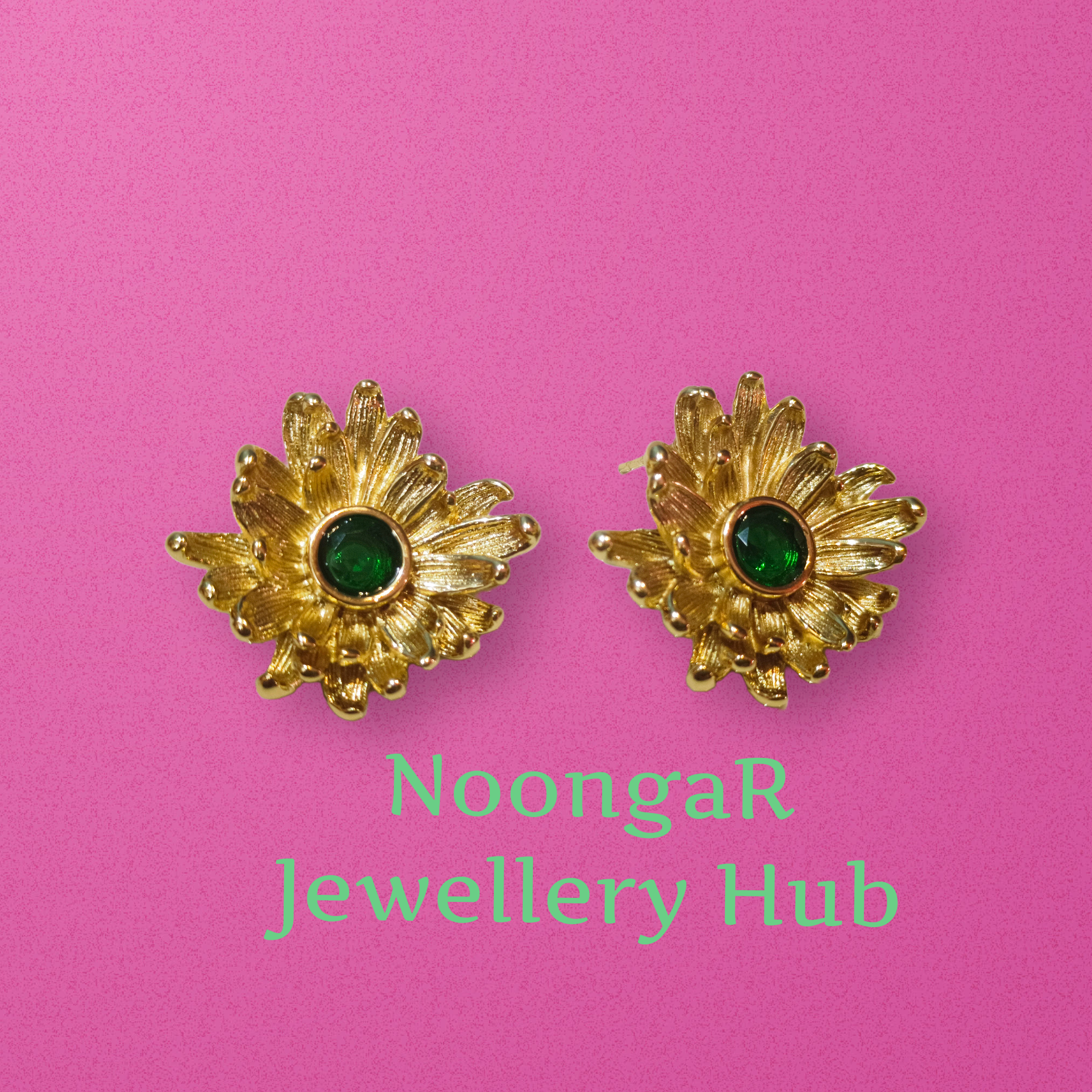 Gold Flower Earrings