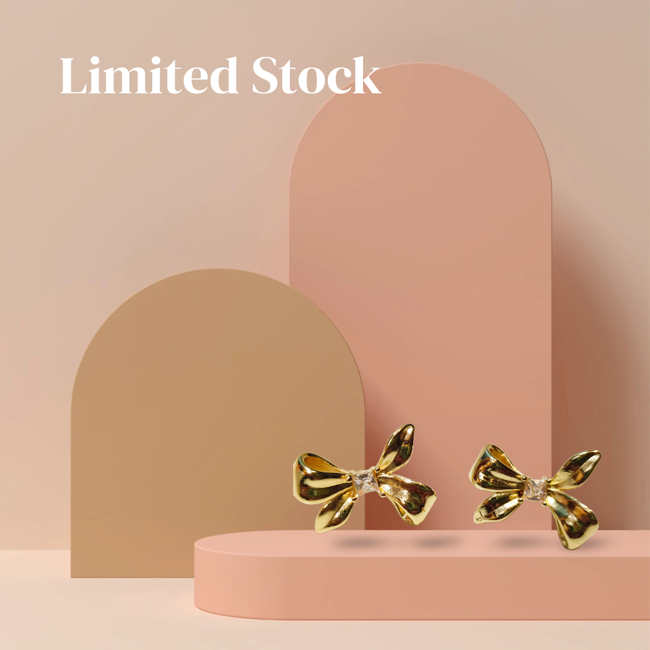 Gold Bow Earrings