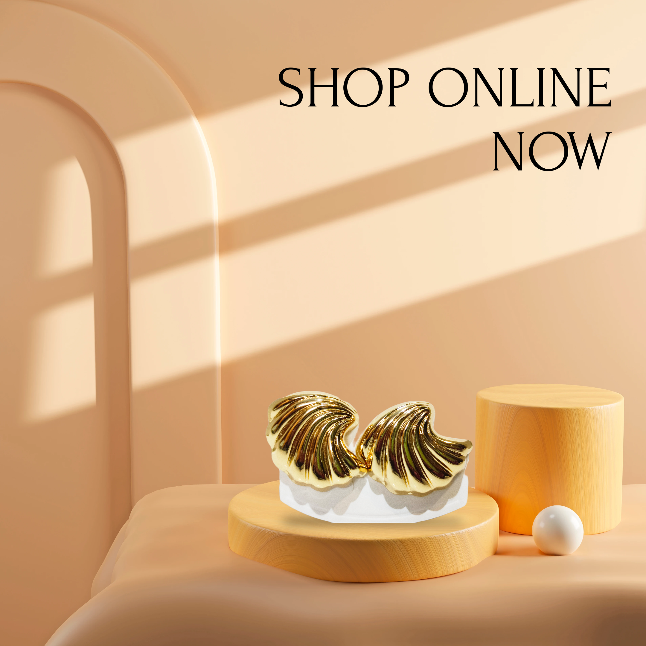 Gold Shell Decor