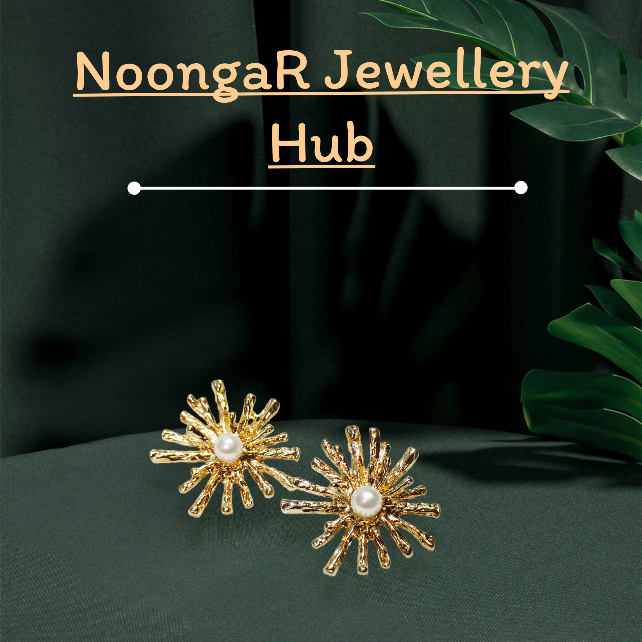 Gold Sunburst Earrings