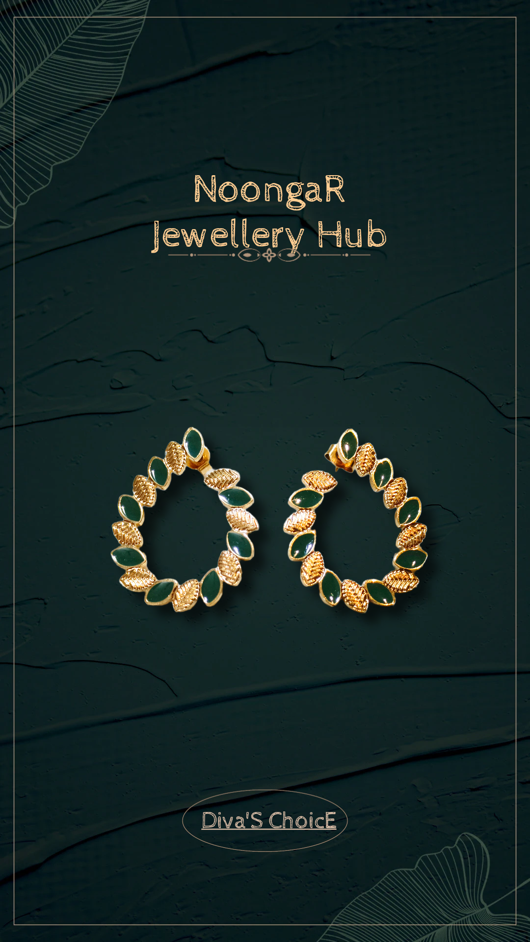 Elegant Leaf Design Earrings