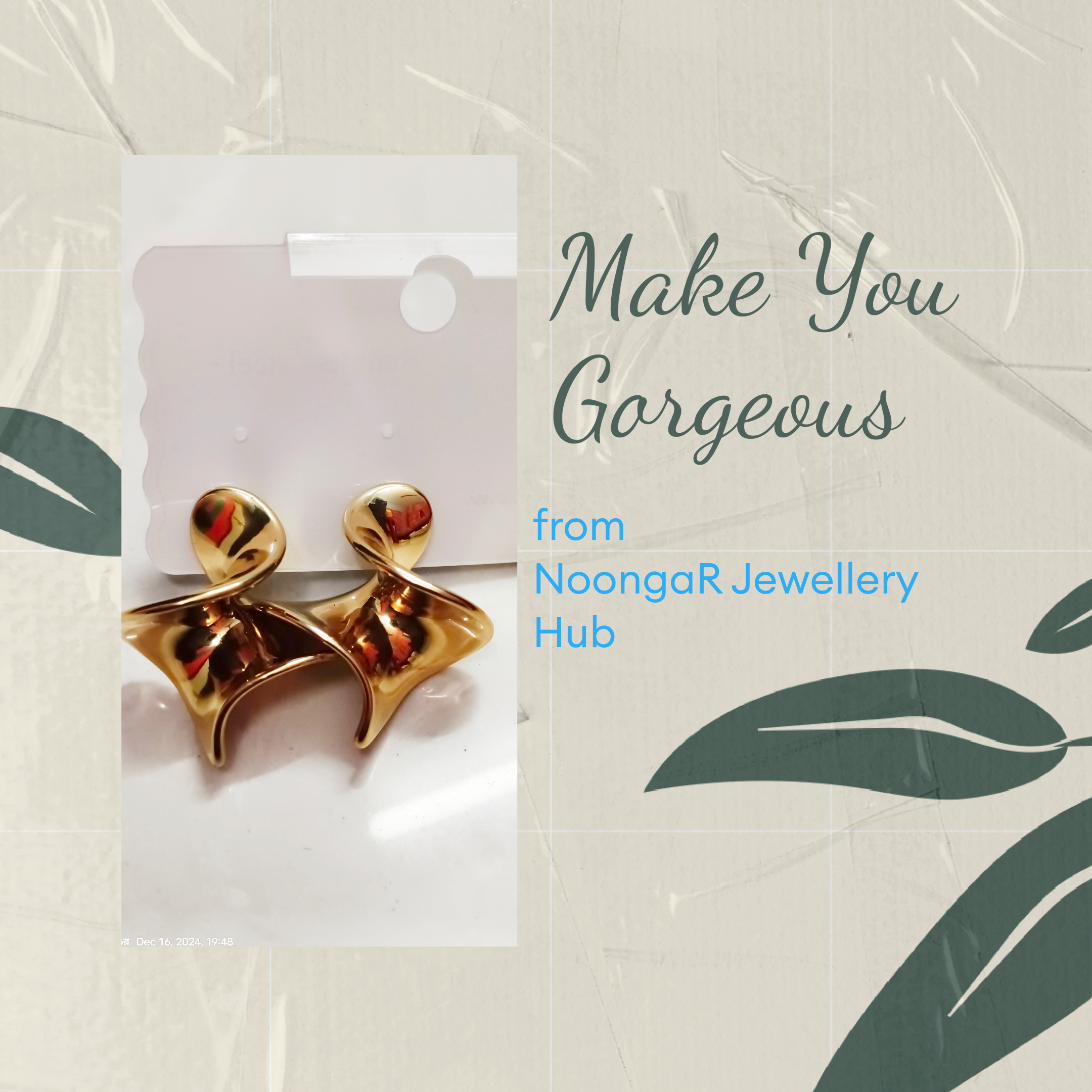 Gold Abstract Earrings