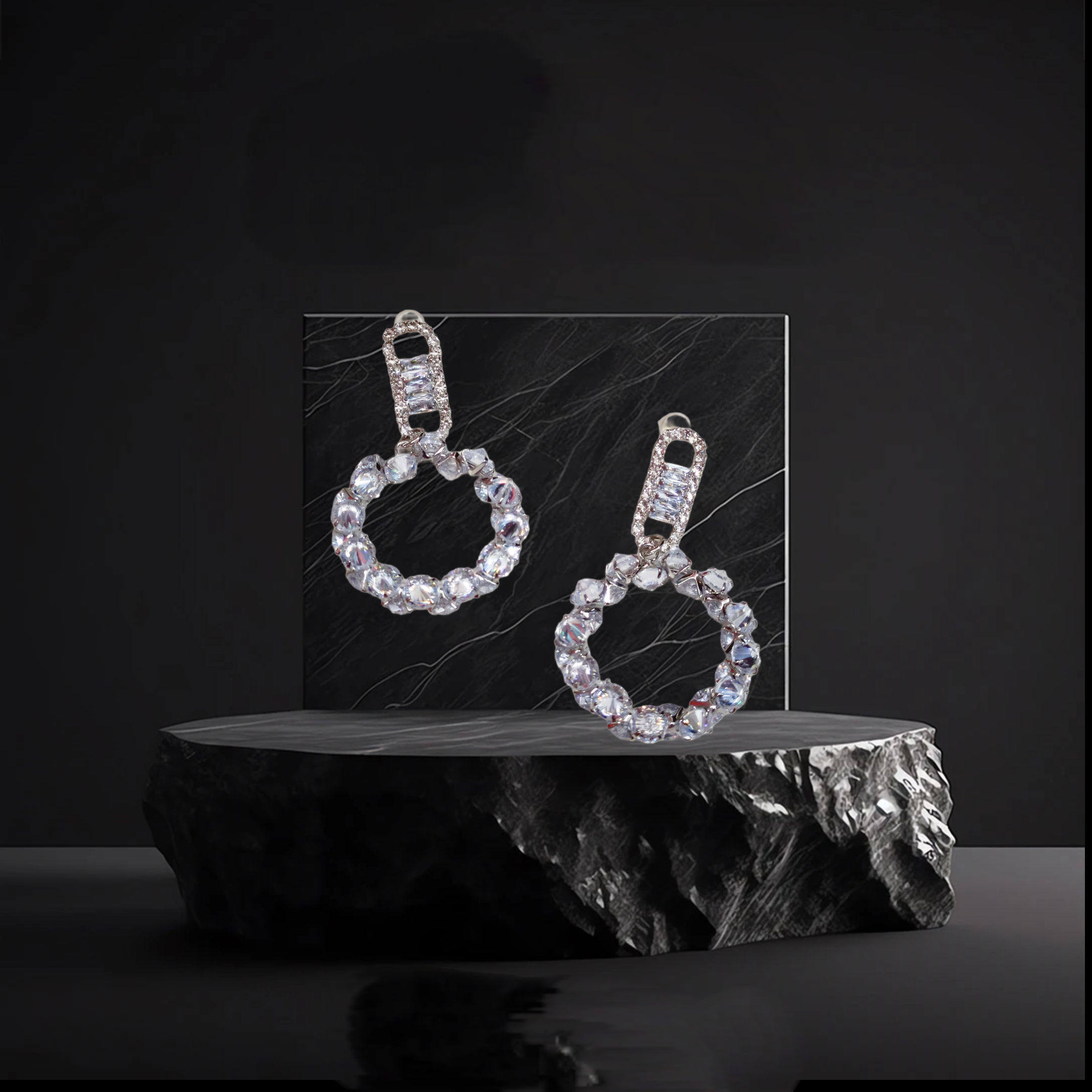 Crystal Hoop Earrings