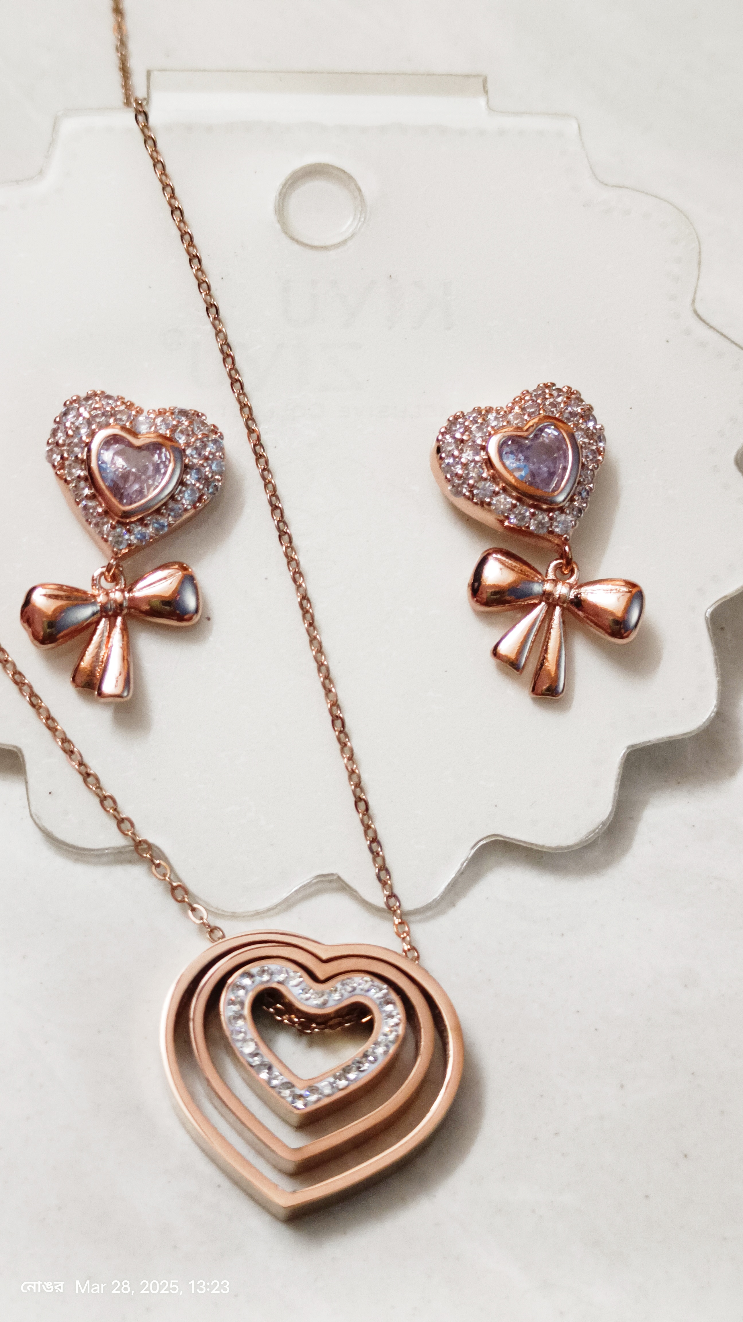Heart-Shaped Jewelry Set