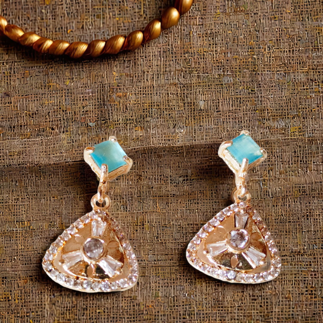 Elegant Gold and Gemstone Earrings