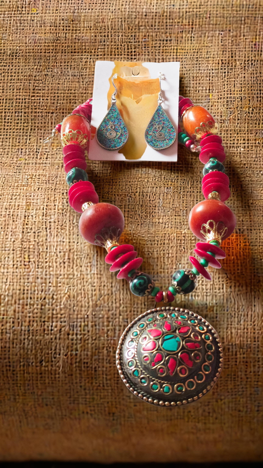 Bohemian Style Necklace and Earring Set