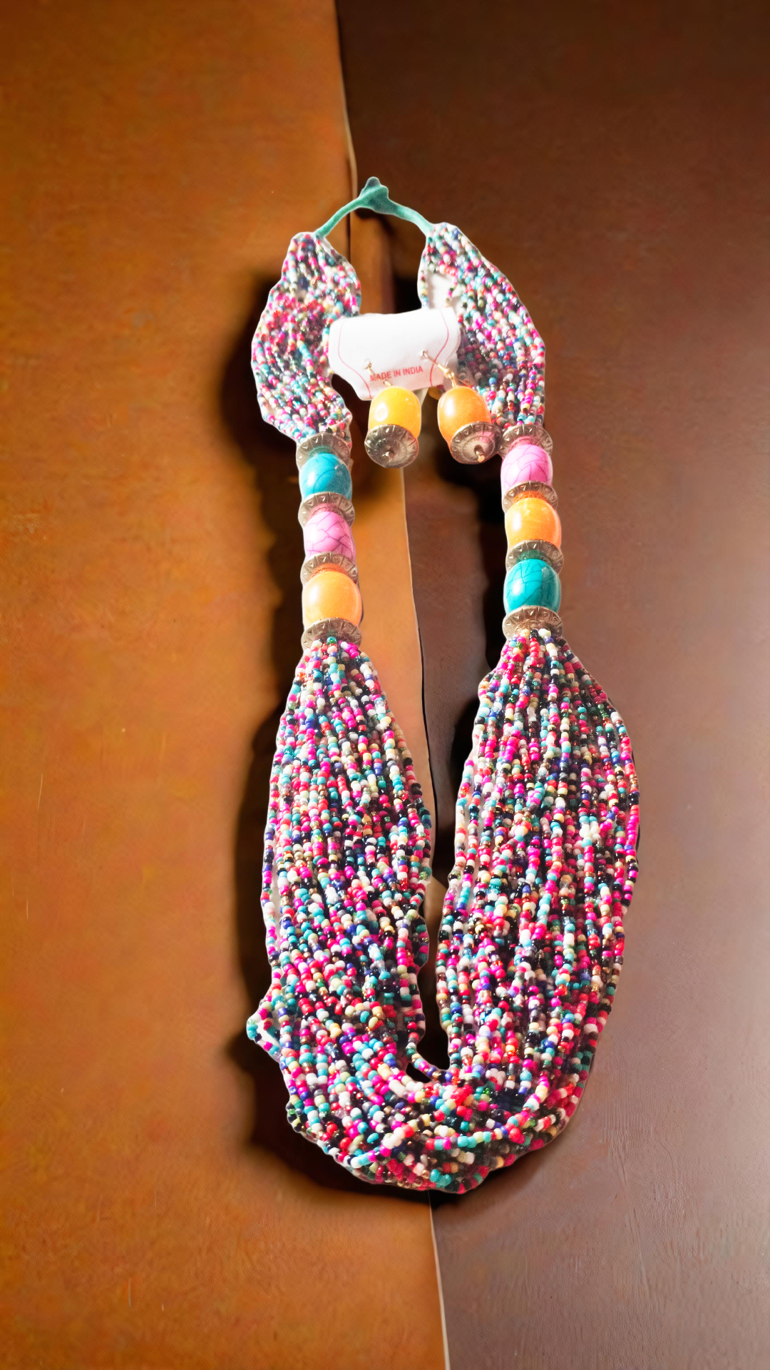 Colorful Multistrand Beaded Necklace