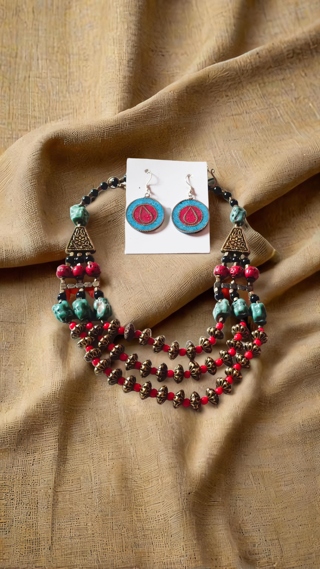 Bohemian Beaded Necklace Set