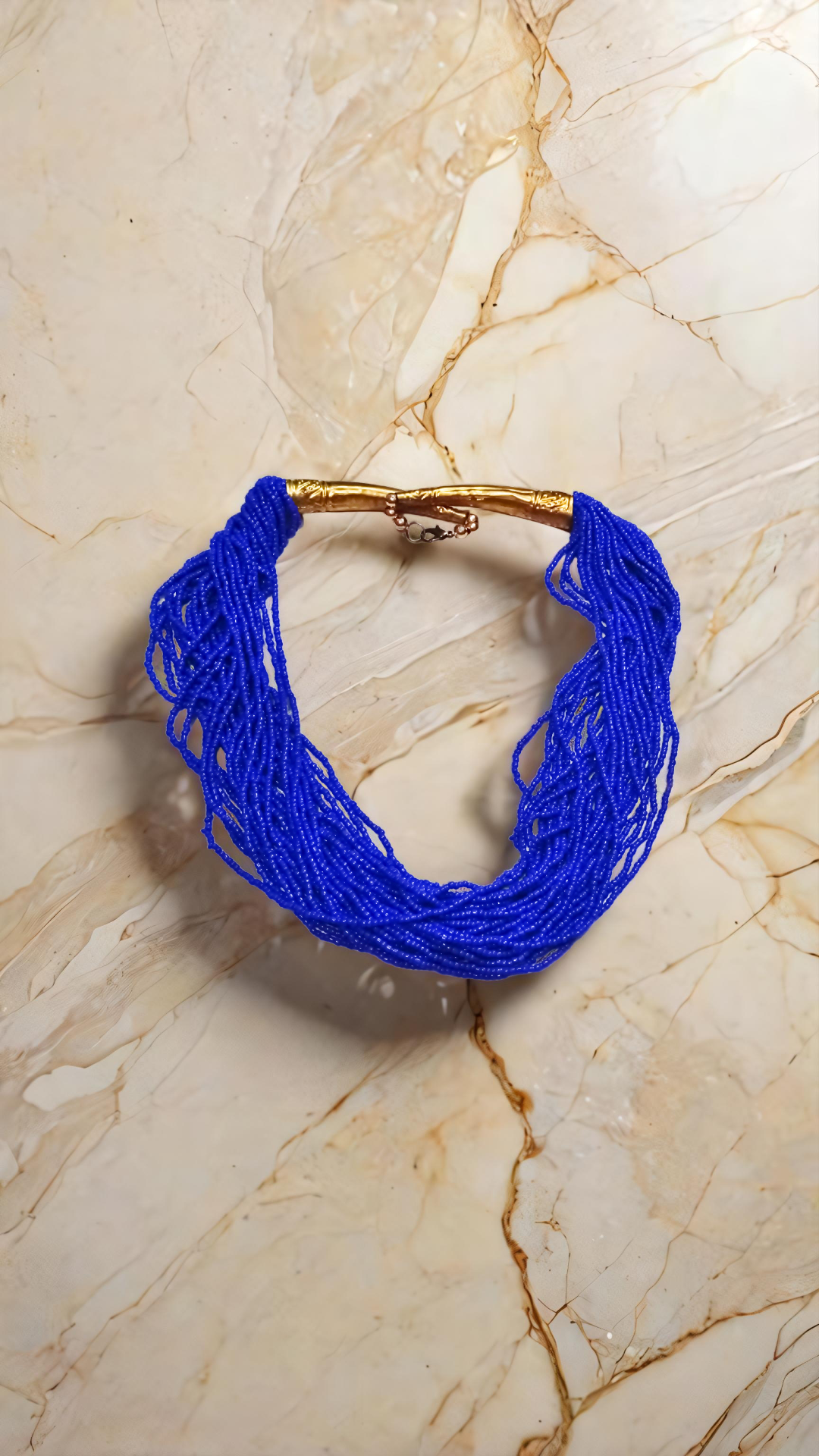 Blue Beaded Necklace