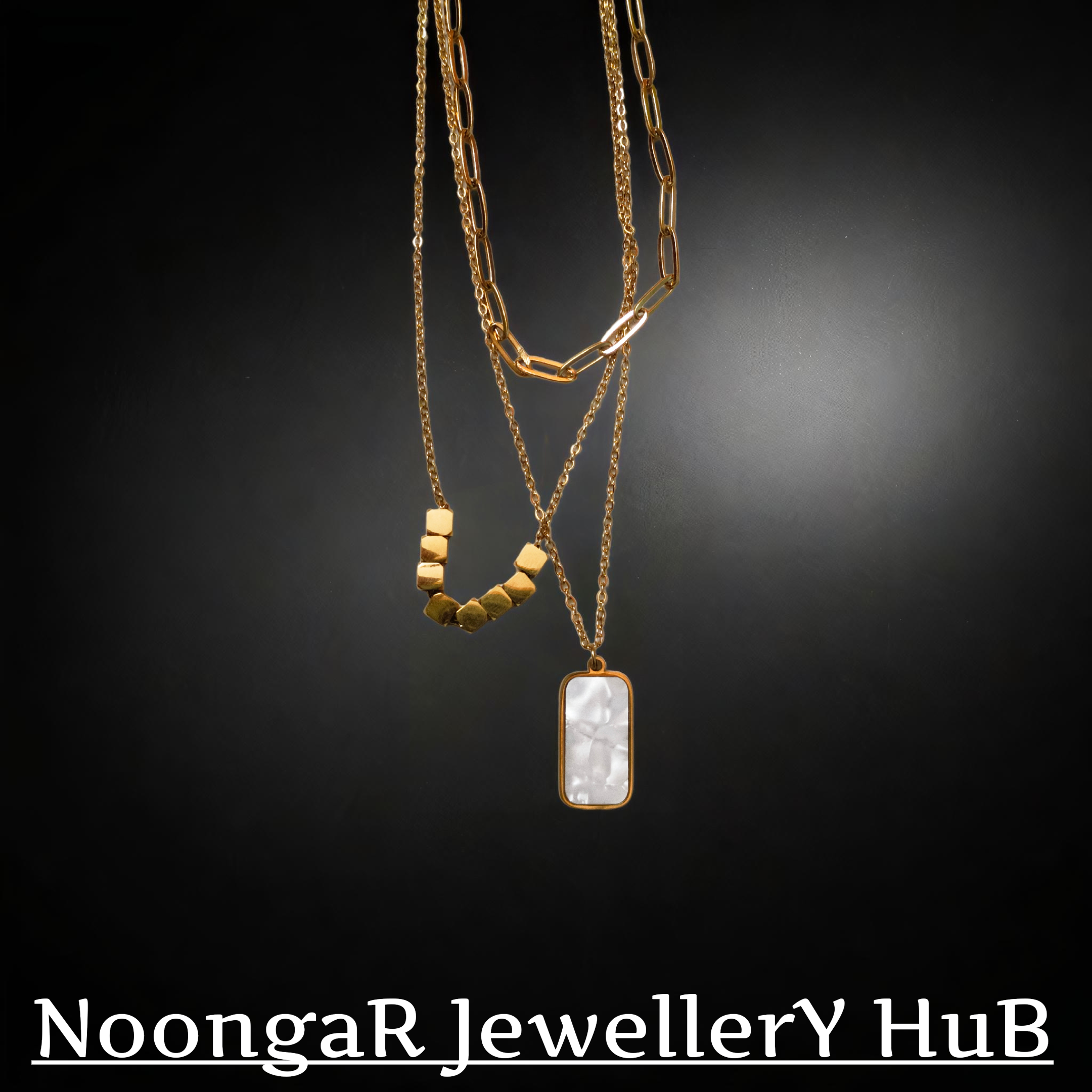 3 layer chain,anti turnish CHAIN PENDENT