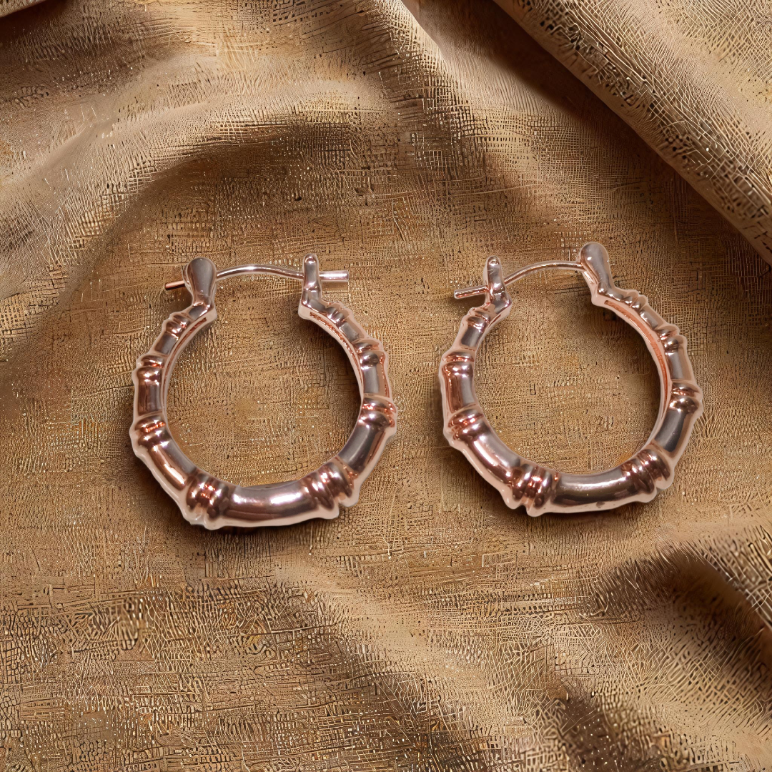 anti turnish,rosegold,hoops earings, waterproof