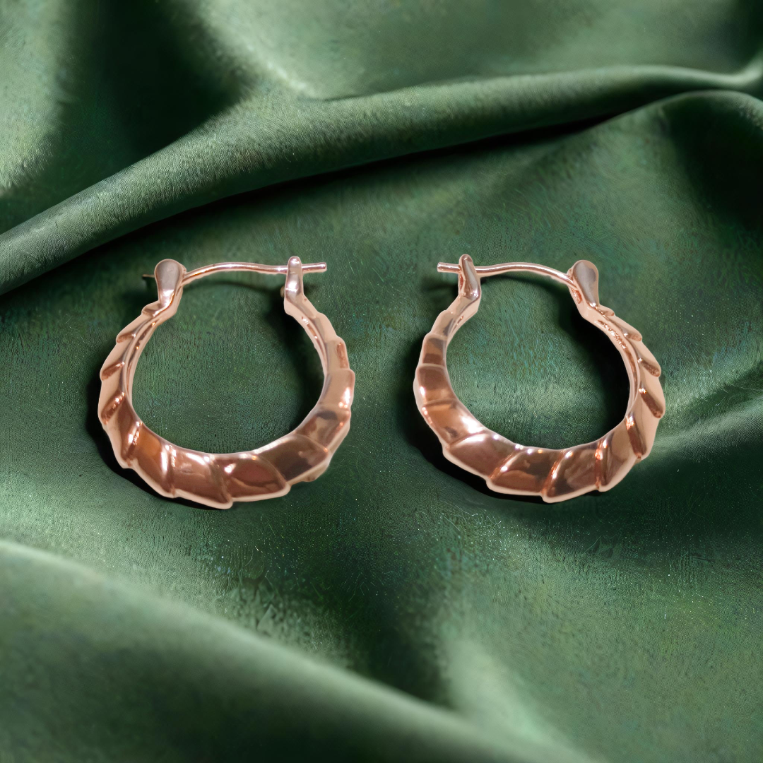 rosegold hoops earings waterproof sweat proof,anti turnish