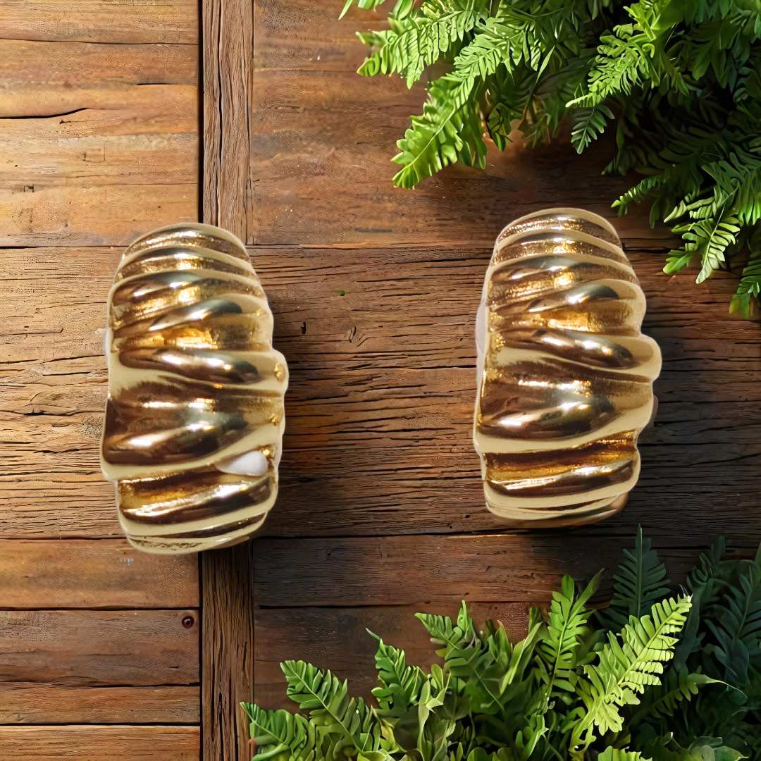 butterfly stud with ad &pearl anti turnish