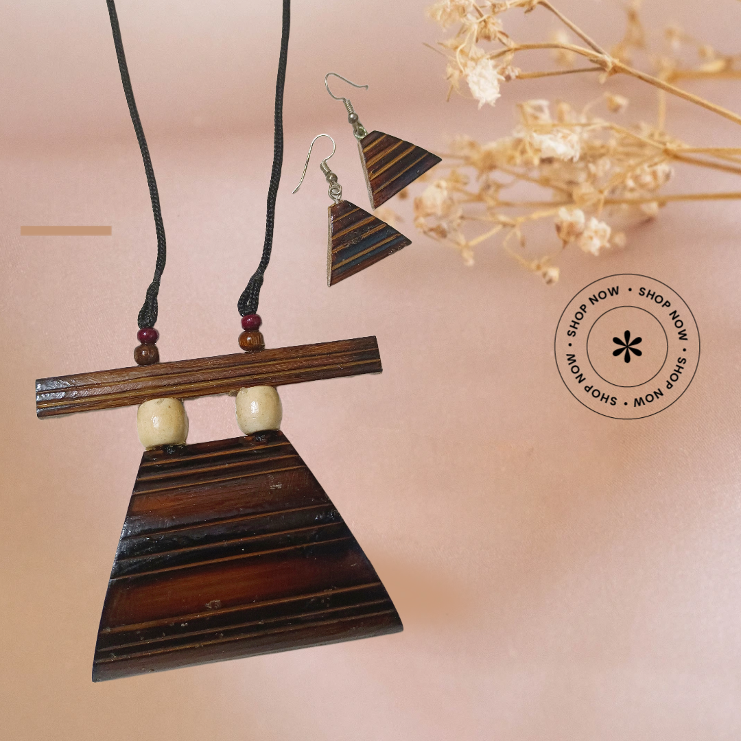 Handmade Wooden Jewelry Set