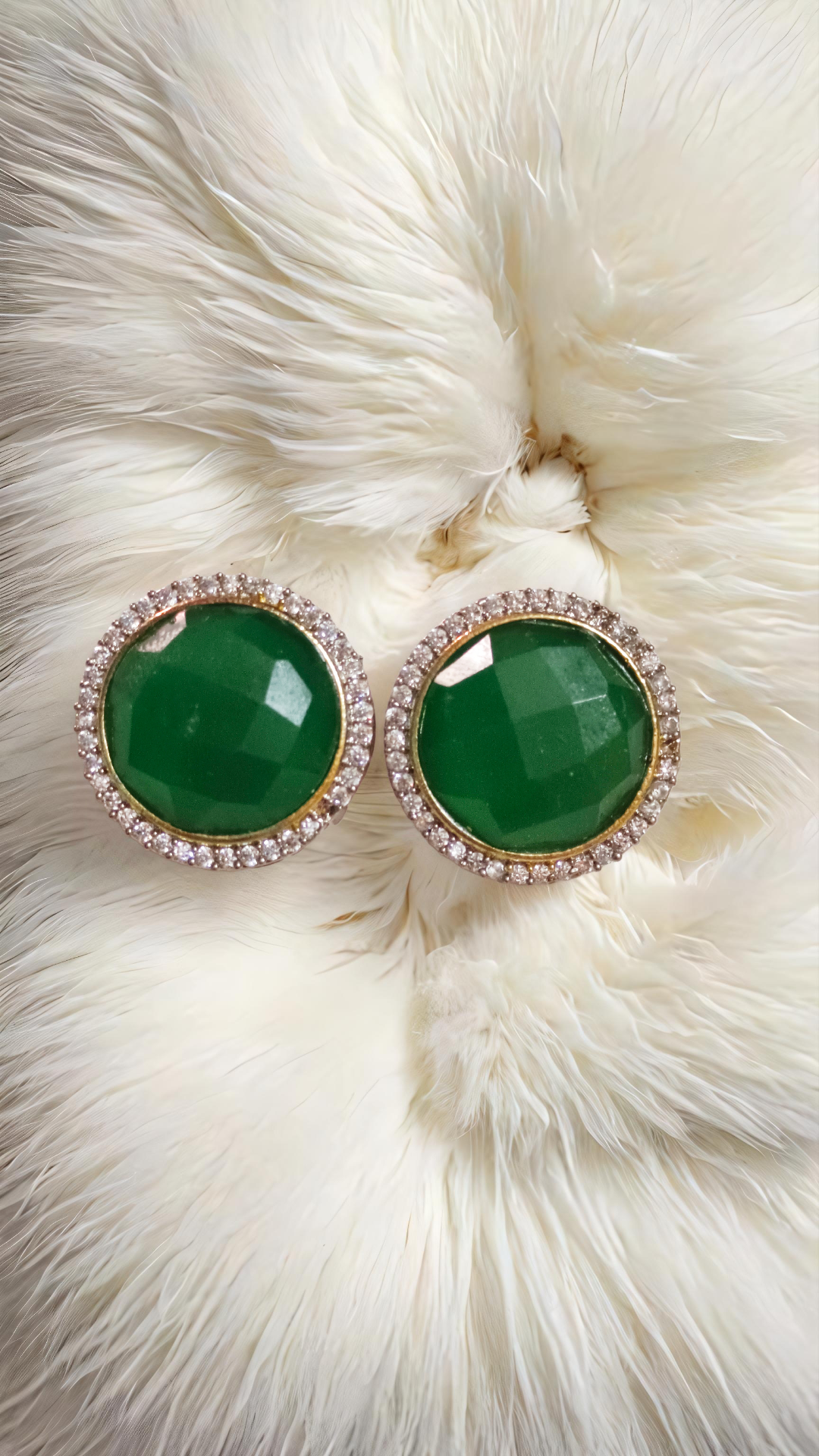 Elegant Green Gemstone Earrings