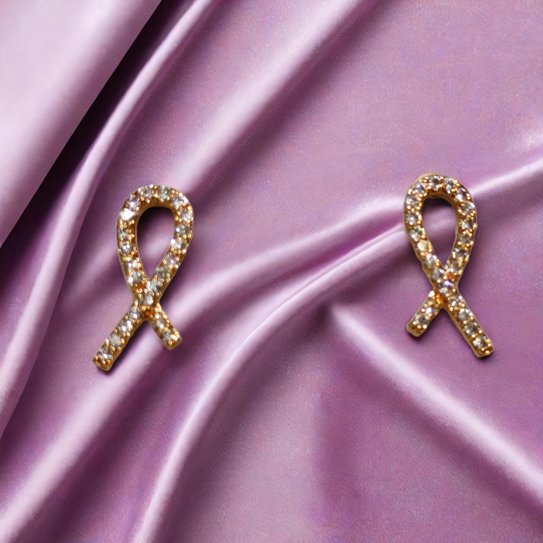 Rhinestone Ribbon Earrings