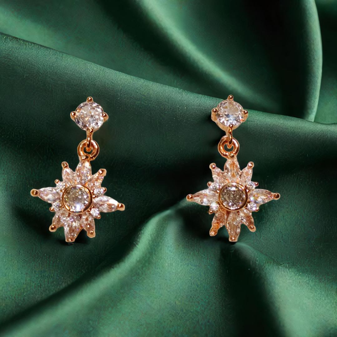 Gold Starburst Earrings