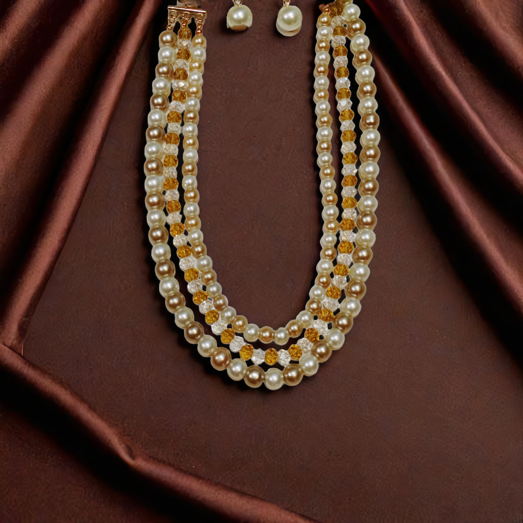 Elegant Pearl Necklace Set