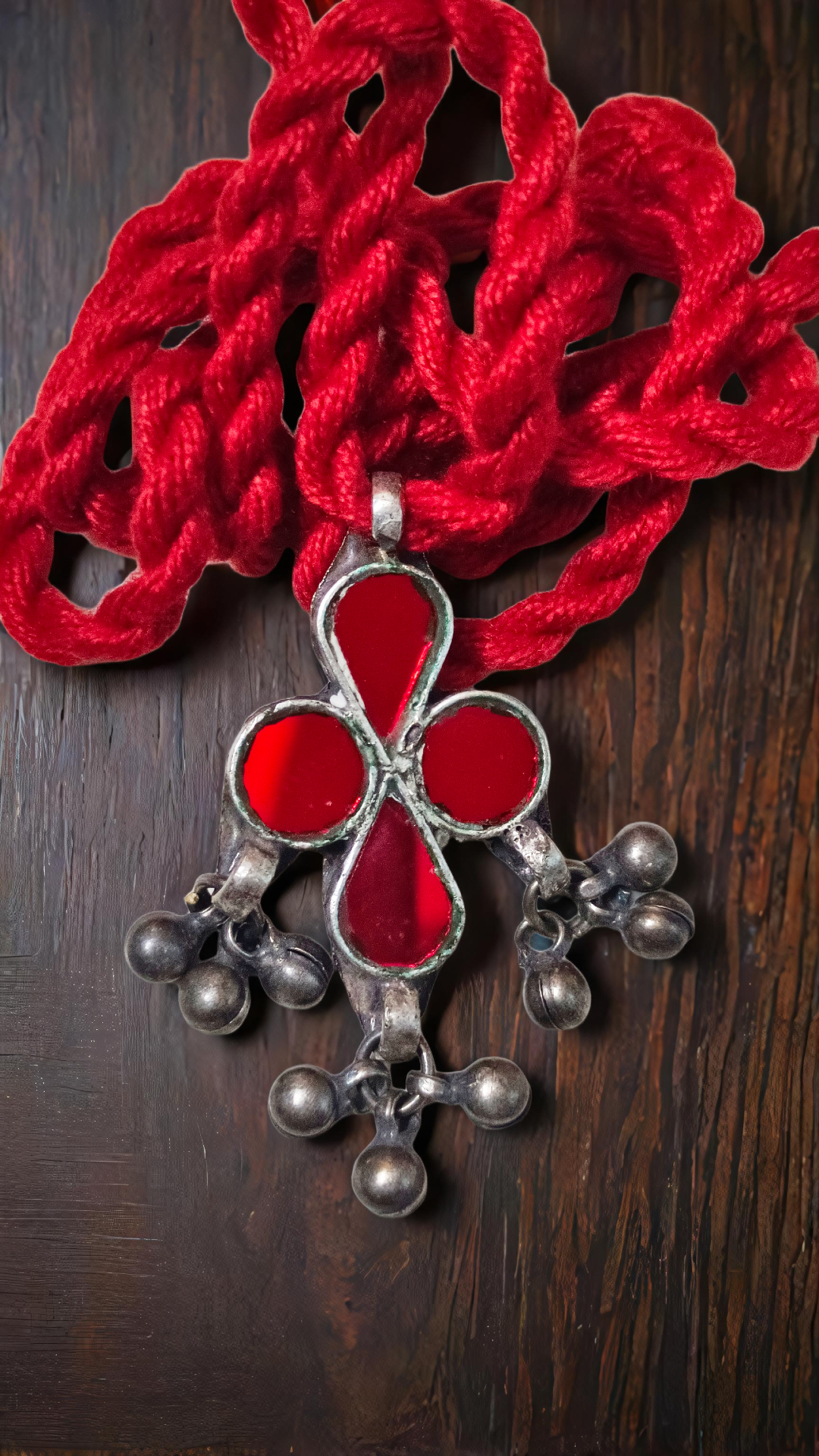 Vintage Red Pendant Necklace
