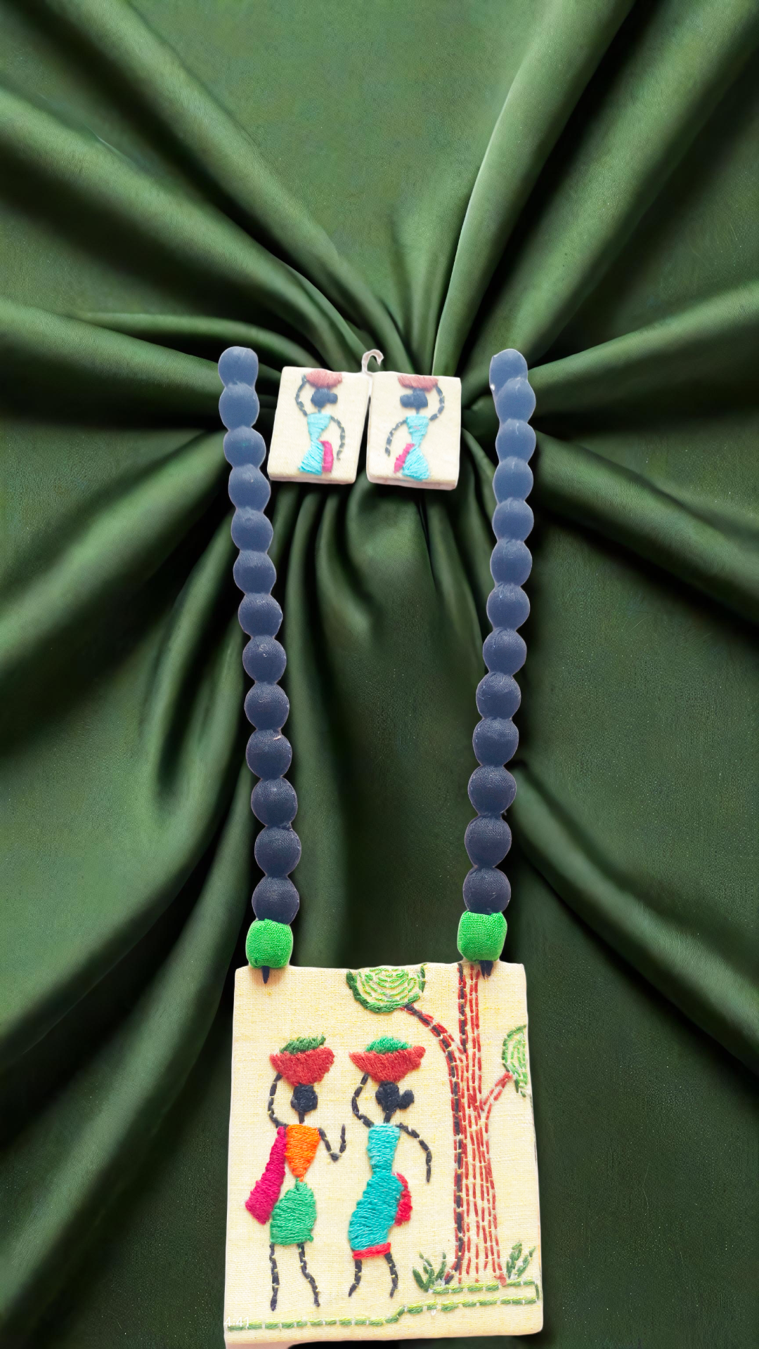 Handmade Beaded Necklace and Earring Set